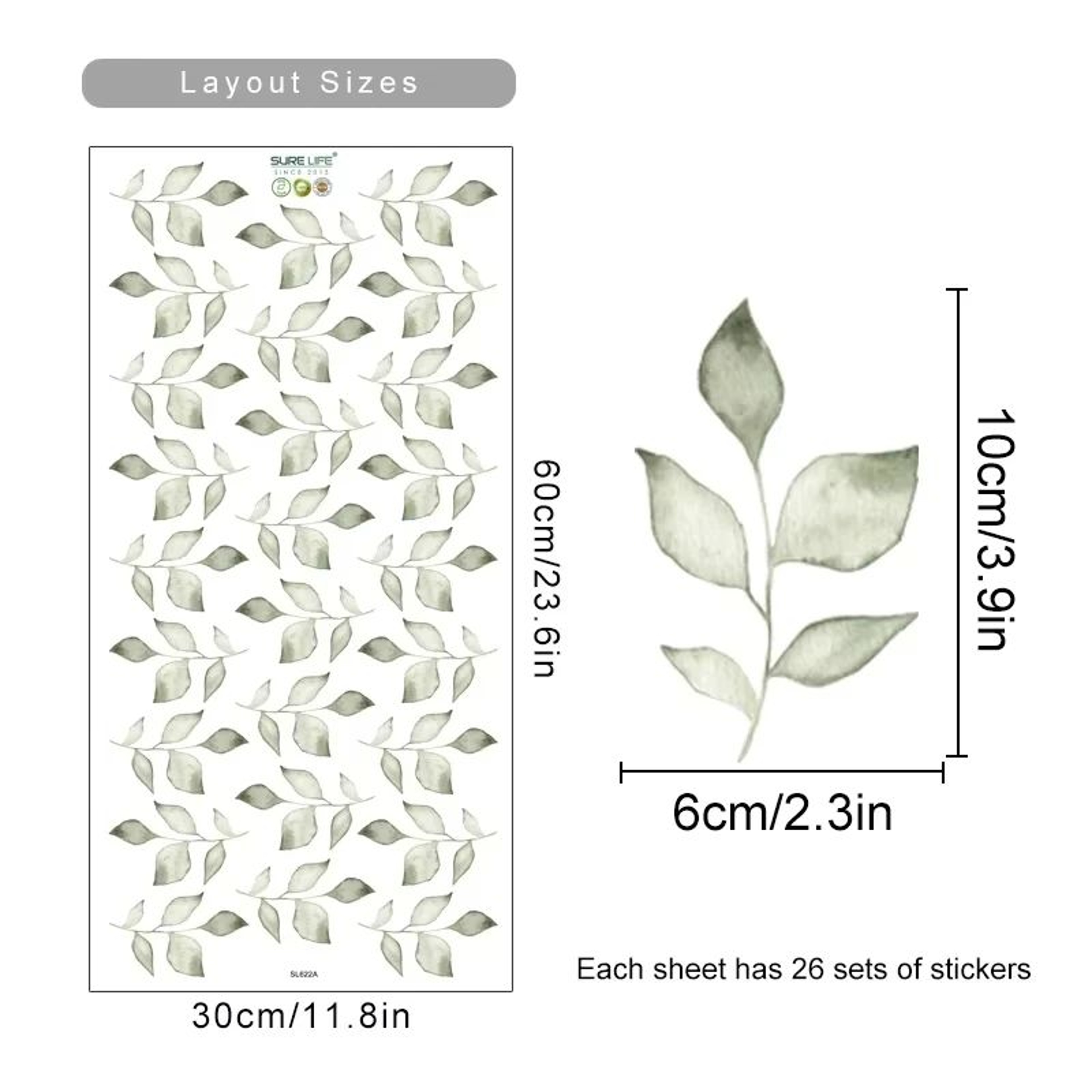 Watercolor Boho Flower Wall Decals  Removable Floral Nursery Decor 9