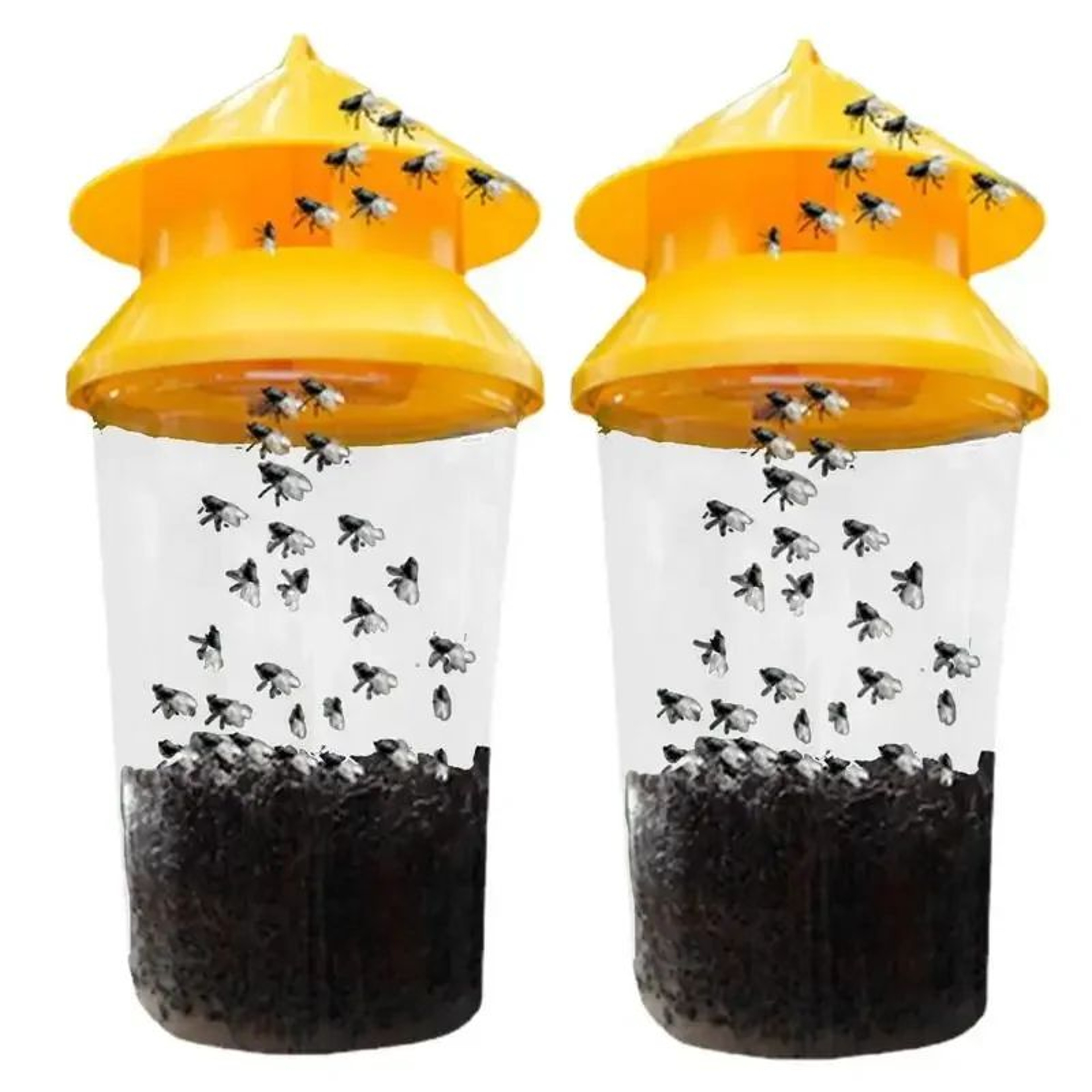 2Pack Reusable Outdoor Fly Traps With Bait Containers For Barns Farms  Gardens 5