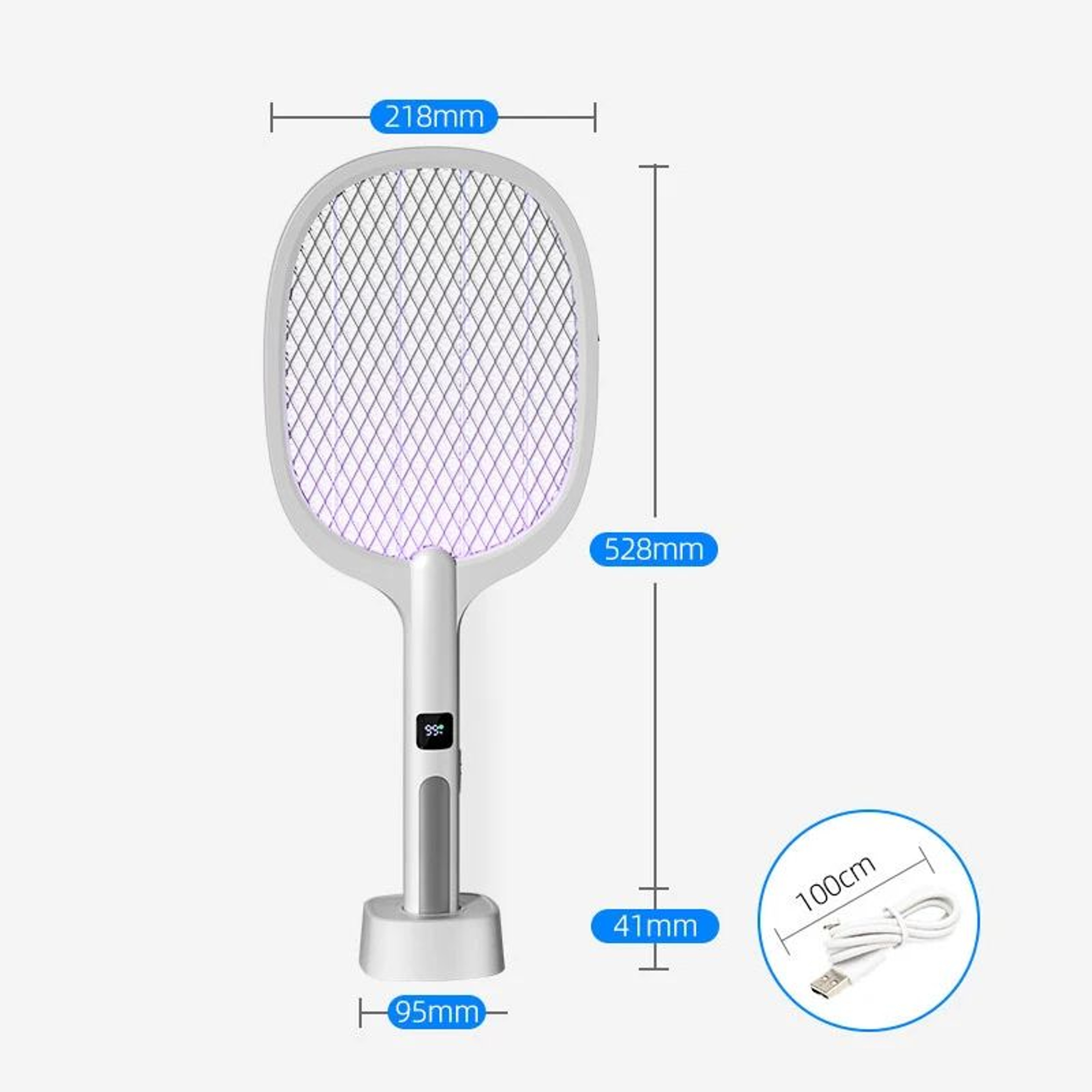 ZapGuard 4000V Rechargeable Electric Fly Swatter And Mosquito Zapper 4