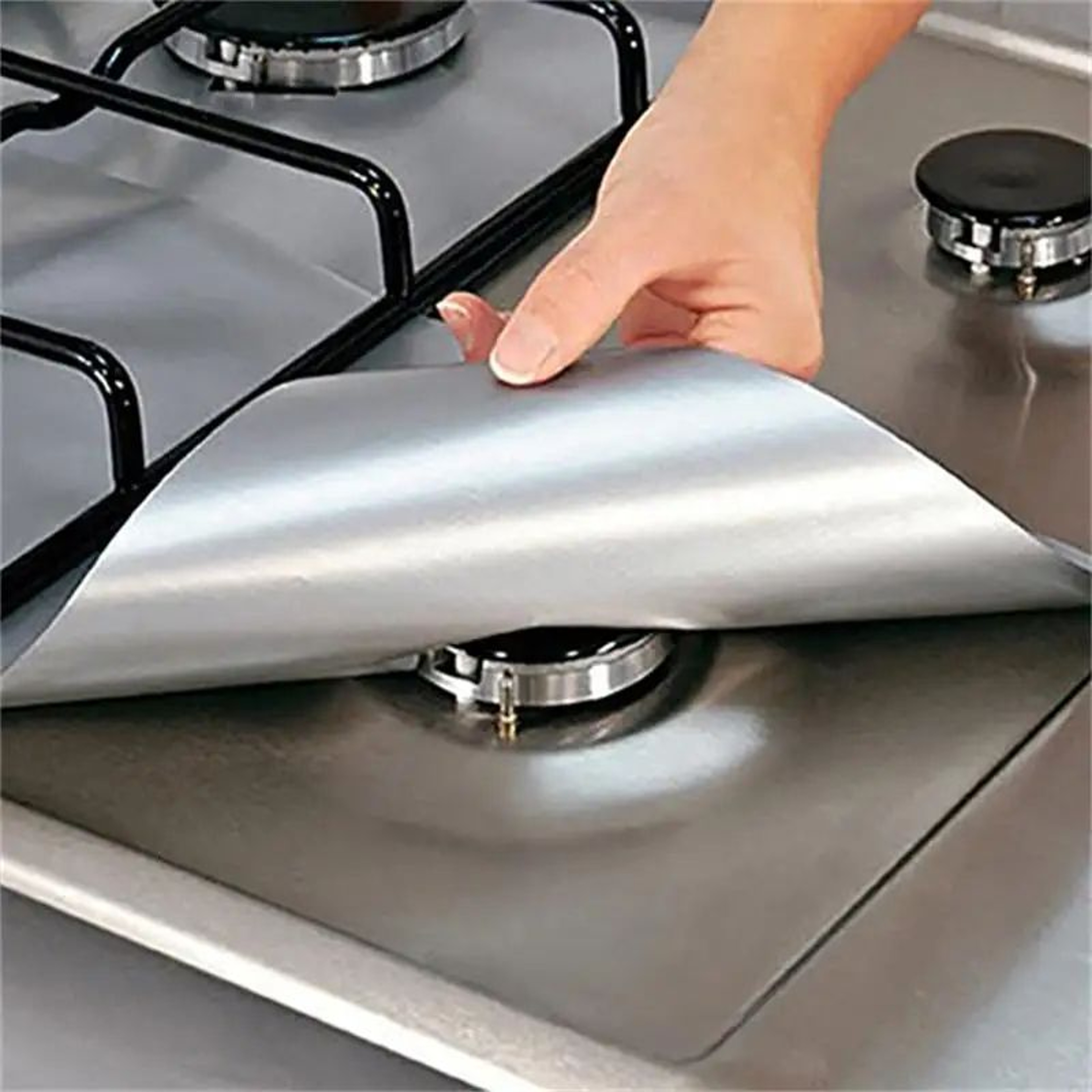 CleanShield 4Piece Gas Stove Protector Mats  Reusable Stove Burner Covers 2