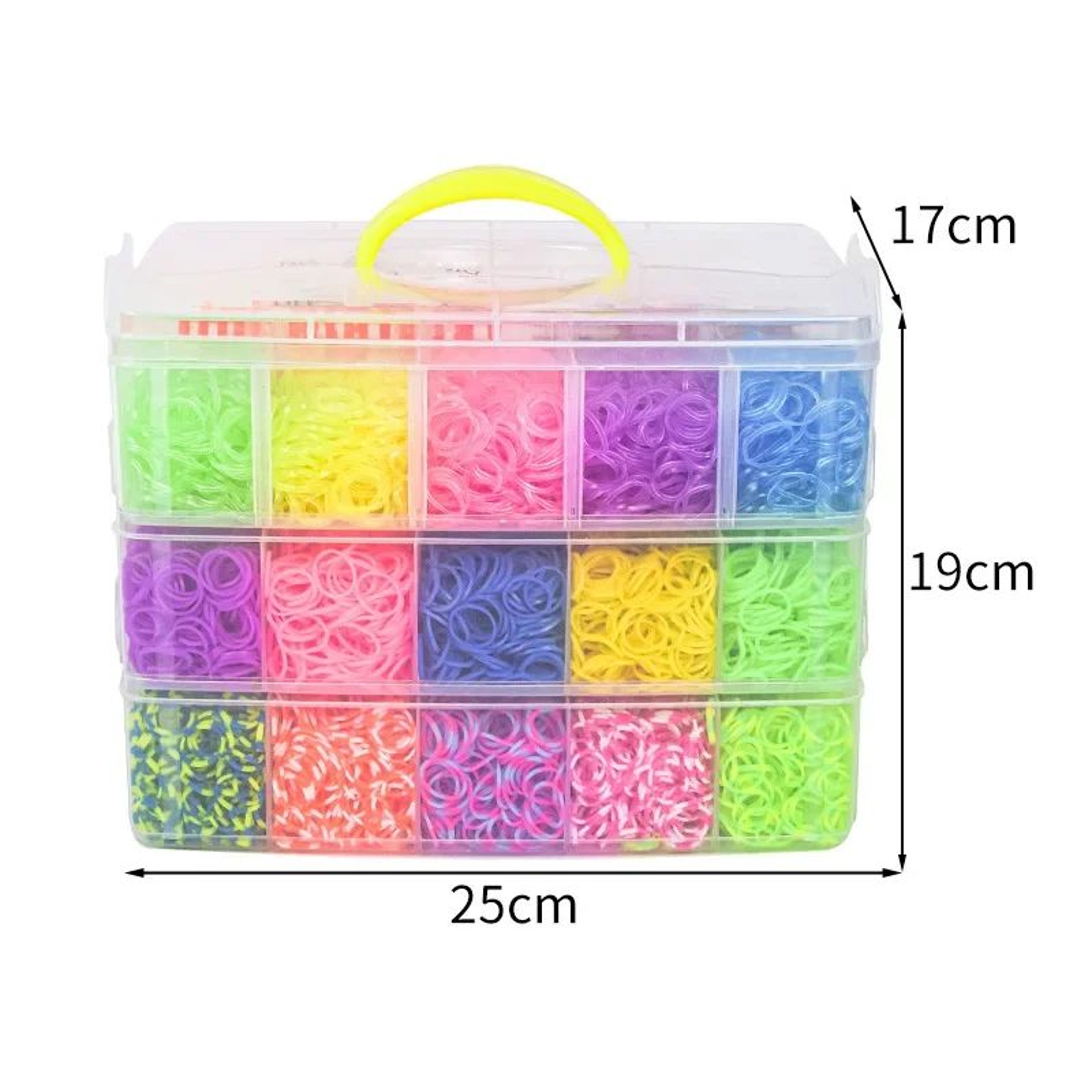 GlowCraft 15000Piece Loom Bands Kit With Luminous Rainbow Colors 2