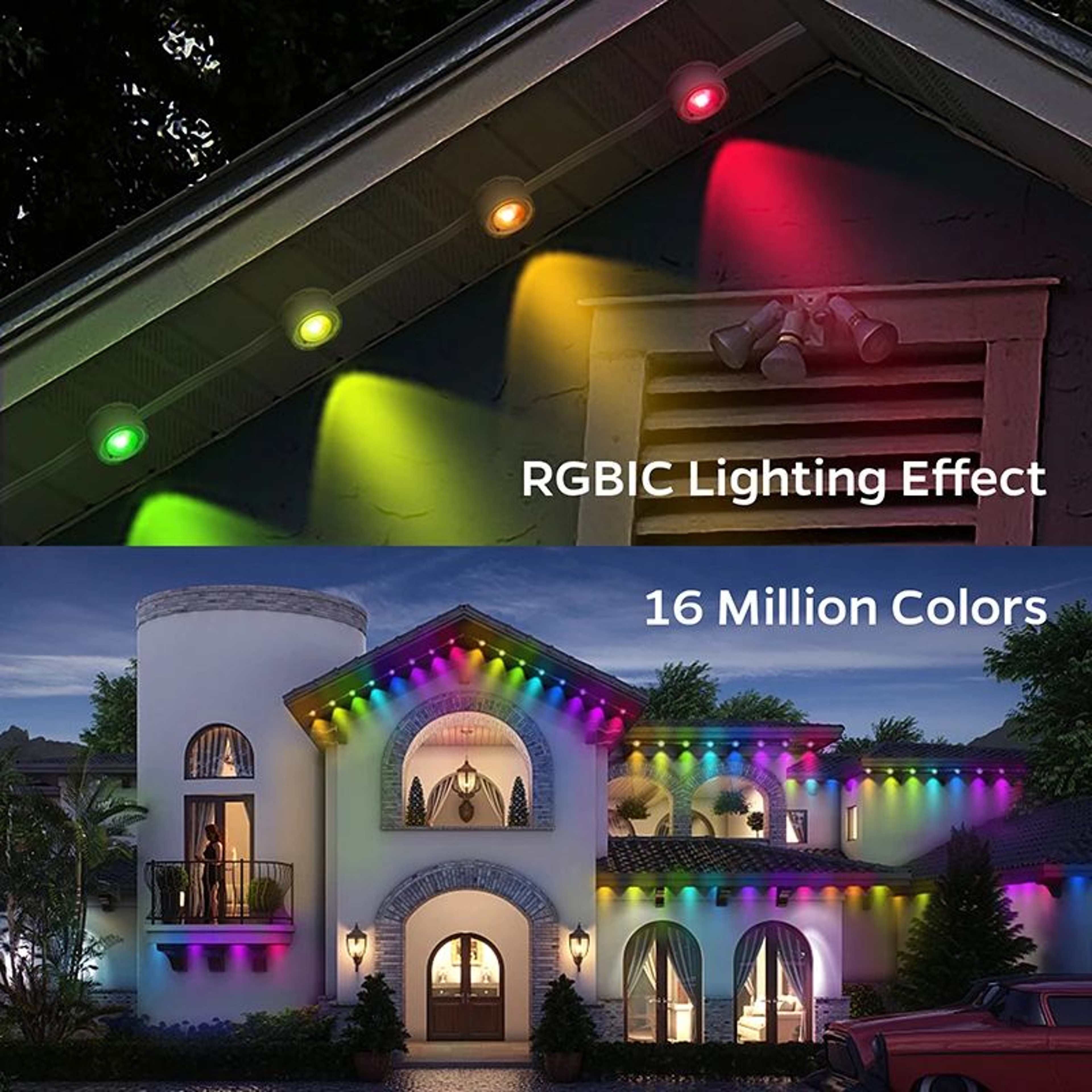 150FT Smart Permanent Outdoor Eave Lights With App And Remote Control 3