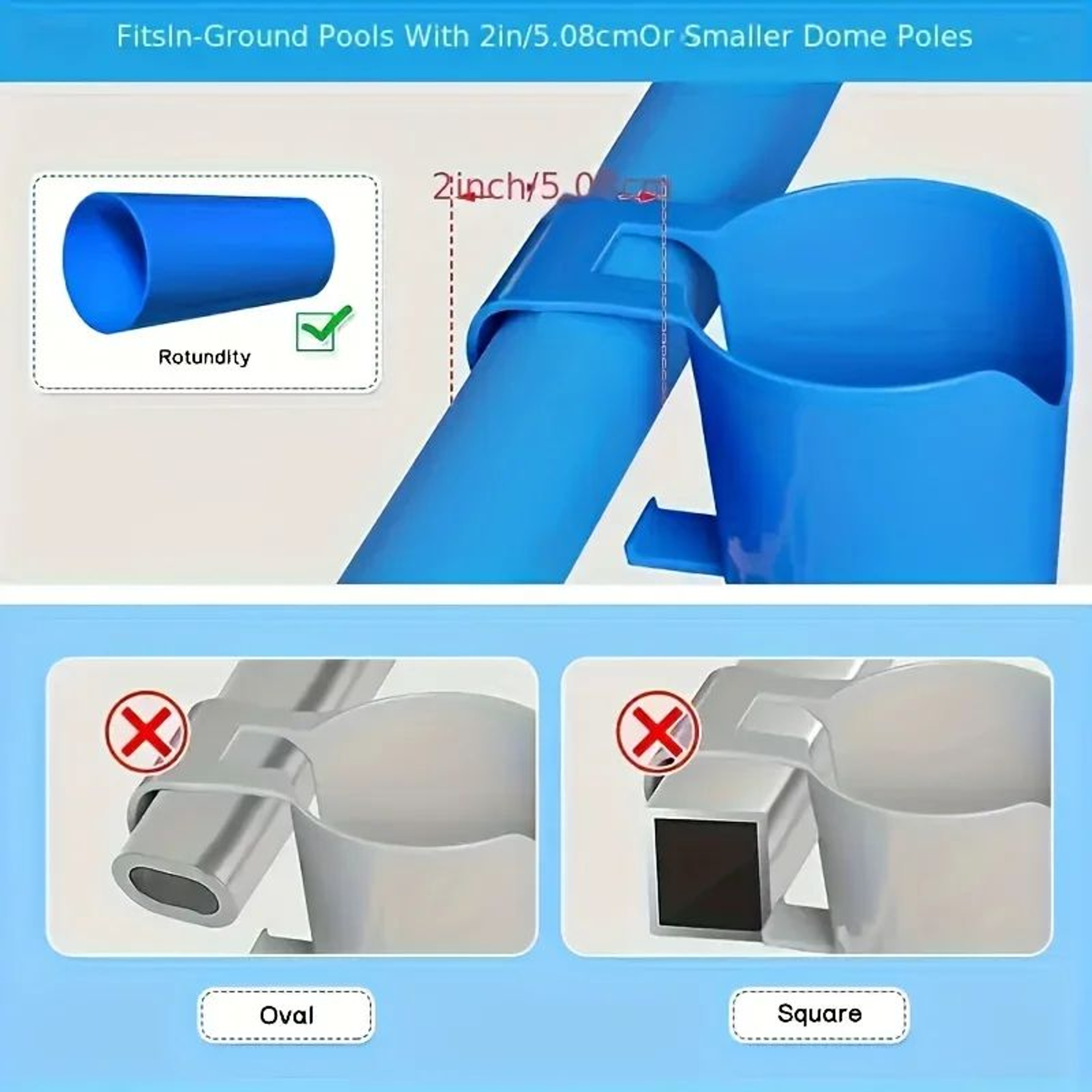 Heavy Duty Poolside Cup Holder No Drill Hanging Drink Organizer 3