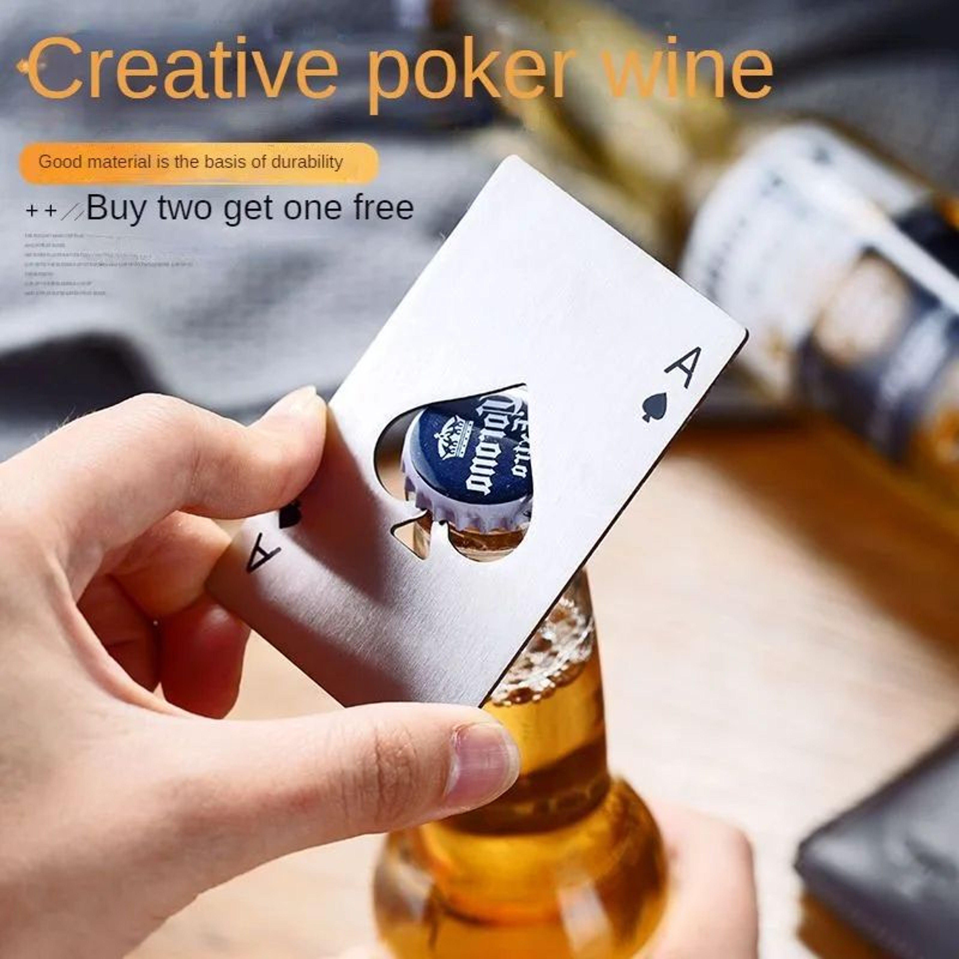 20PCS Ace Of Spades Playing Card Bottle Opener Stainless Steel Wallet Size Beer Opener 1