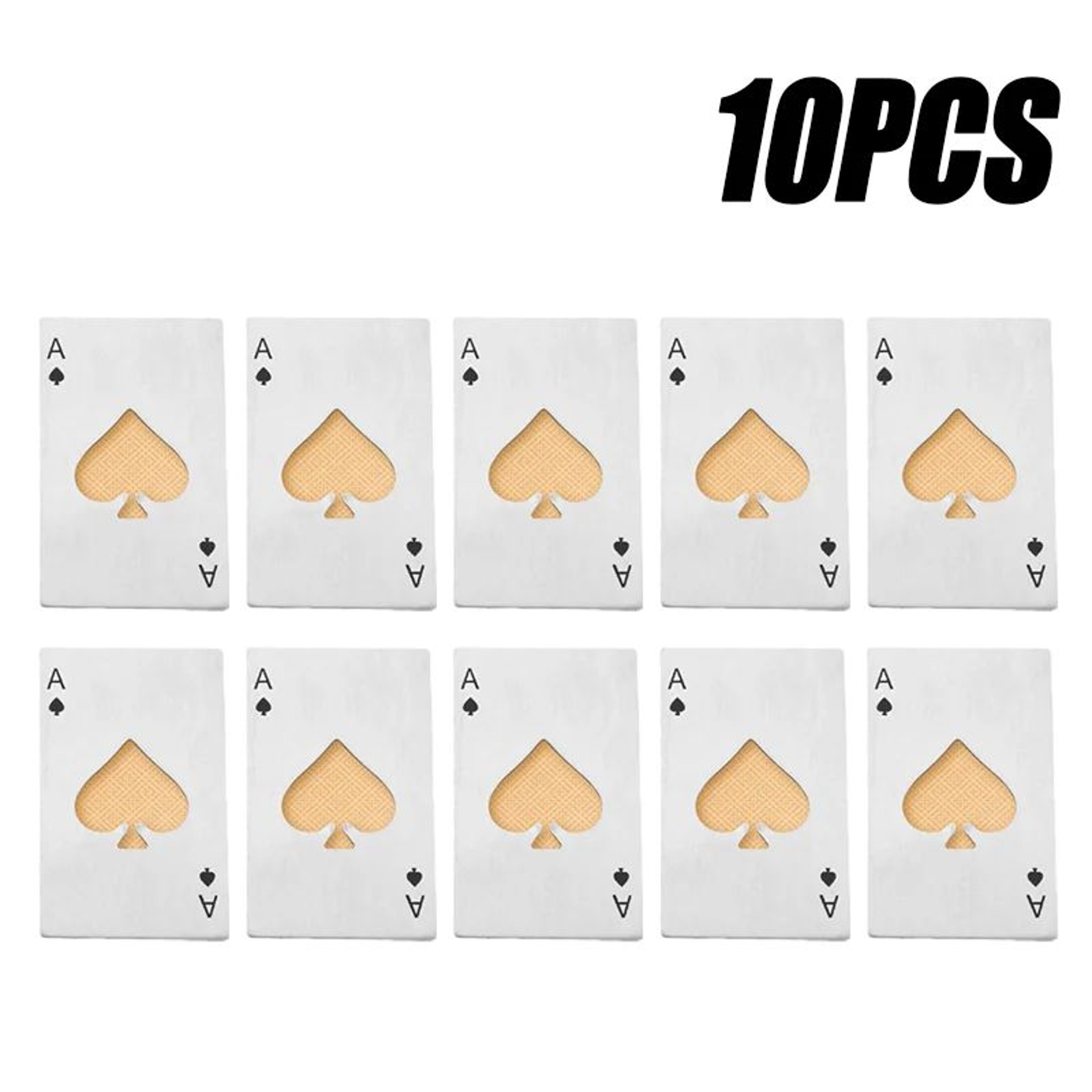 20PCS Ace Of Spades Playing Card Bottle Opener Stainless Steel Wallet Size Beer Opener 13