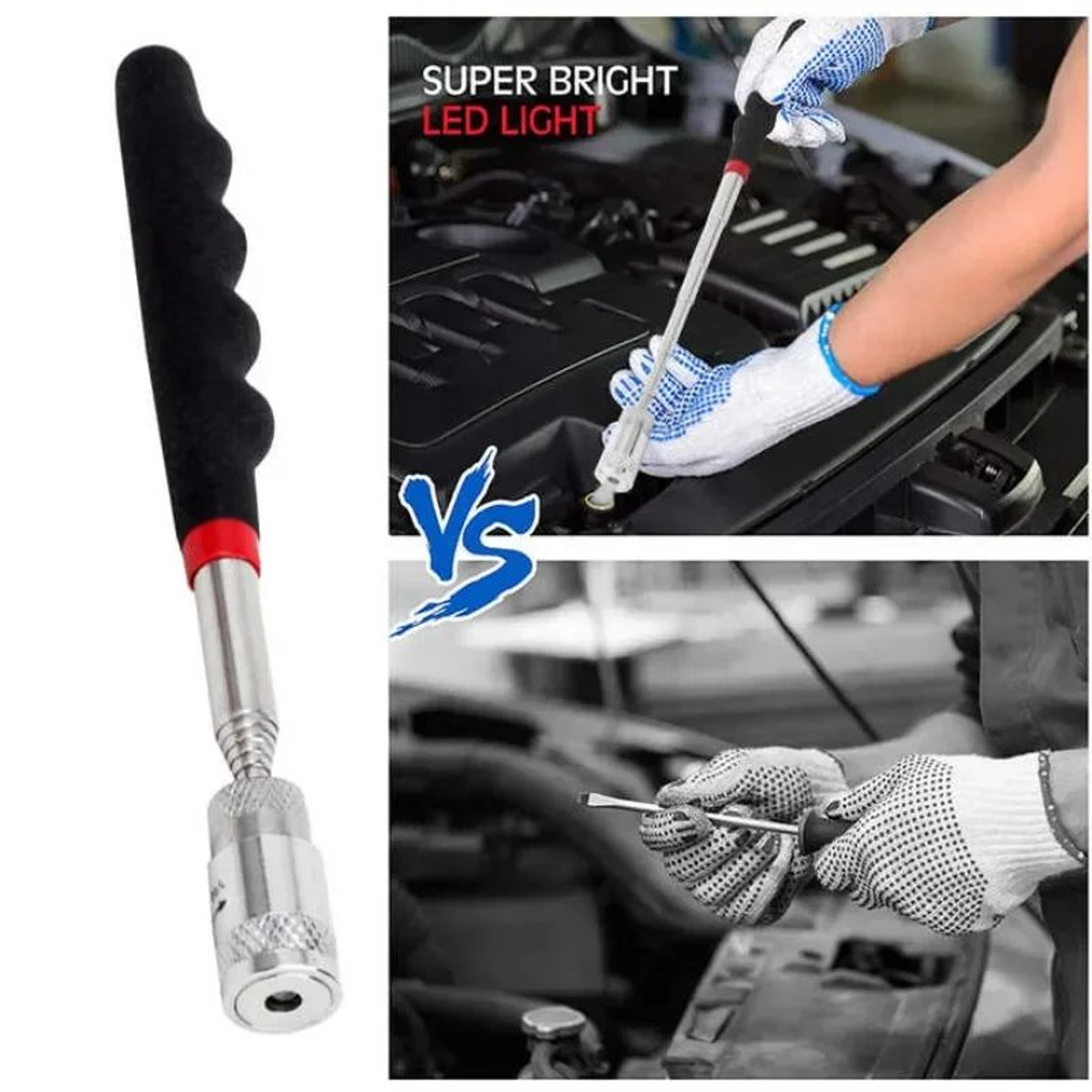 LED Telescopic Magnetic Pickup Tool For Auto Repair And Metal Retrieval 2