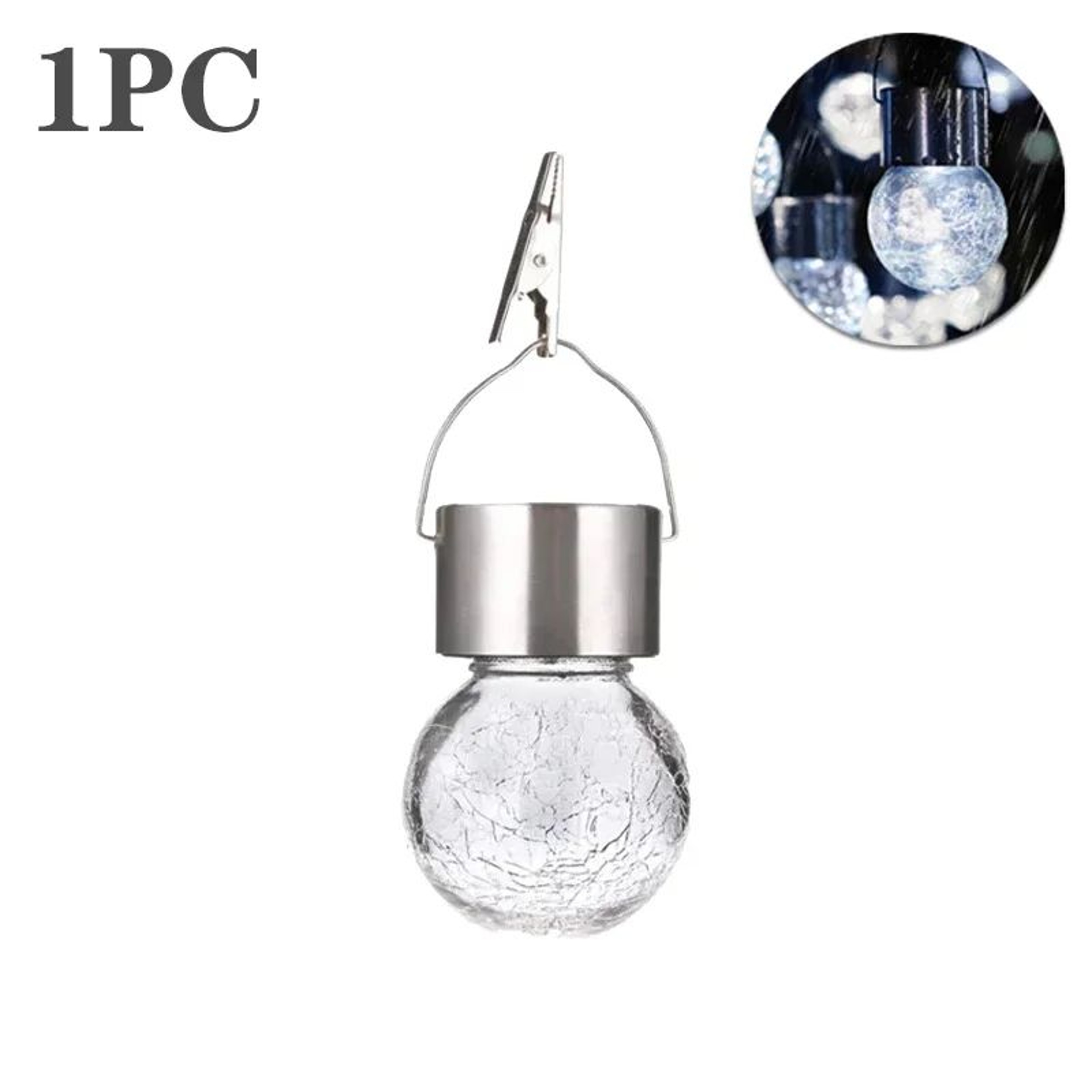 Solar Cracked Glass Ball Hanging Garden Lights 135PCS 7