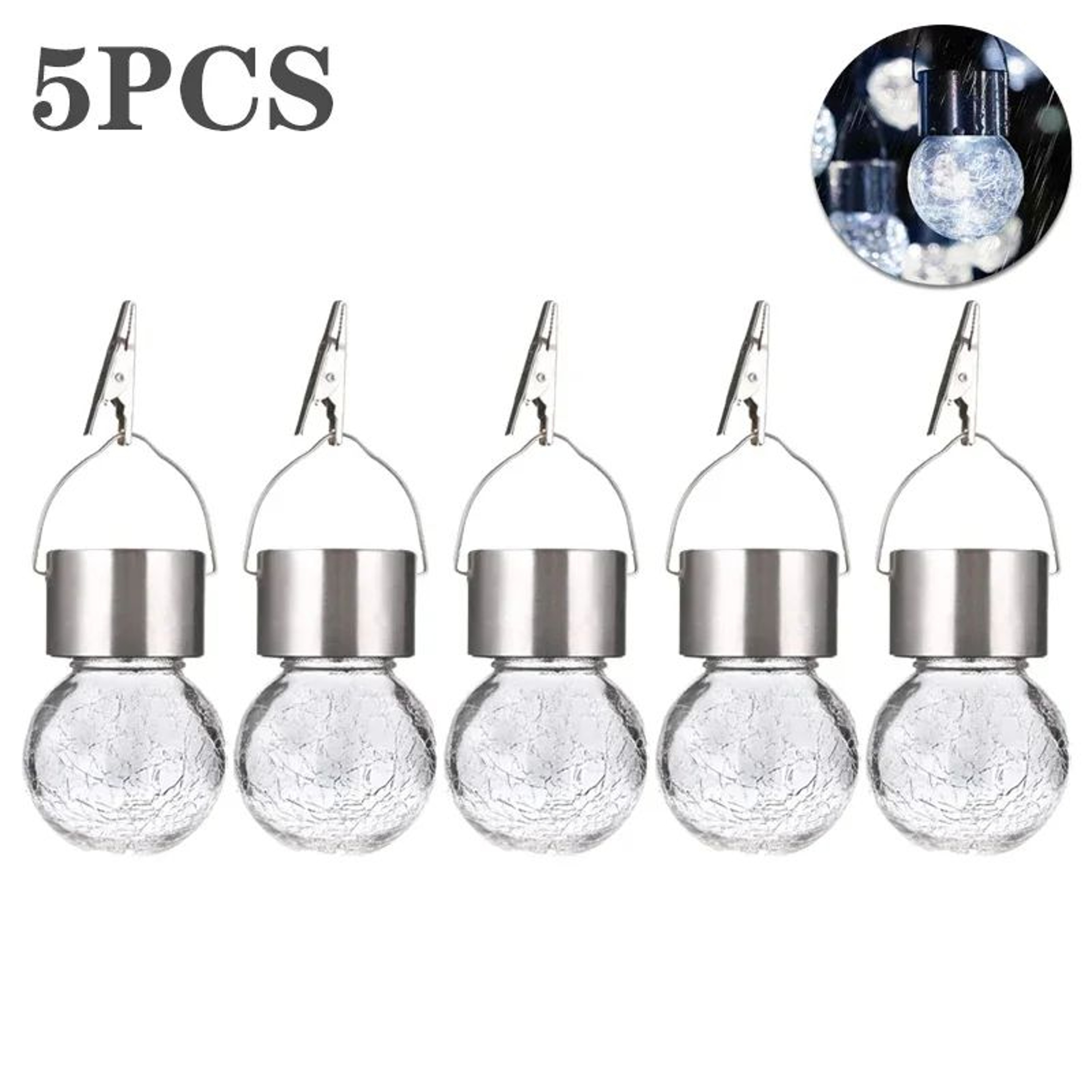 Solar Cracked Glass Ball Hanging Garden Lights 135PCS 13