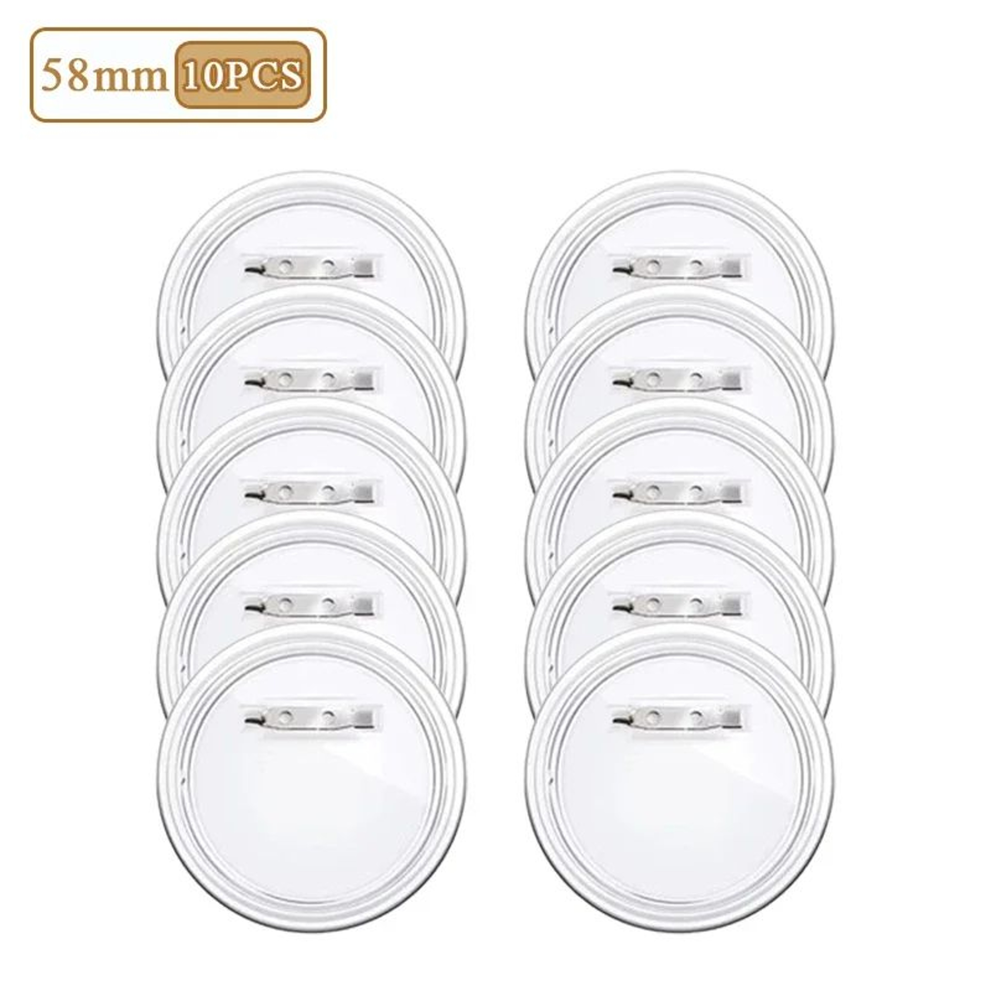 Reusable Clear Acrylic Badge Pins For DIY Custom Buttons 103050PCS 7