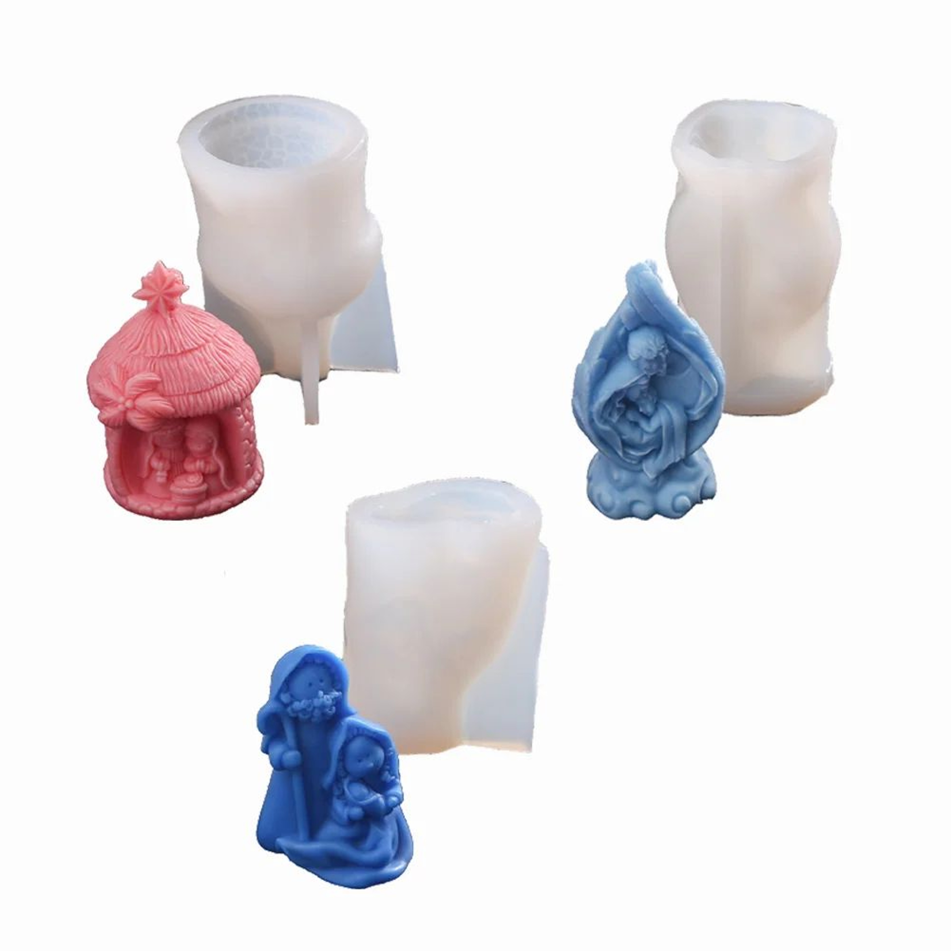 Holy Family Nativity Silicone Candle Mold For DIY Candle Making 9