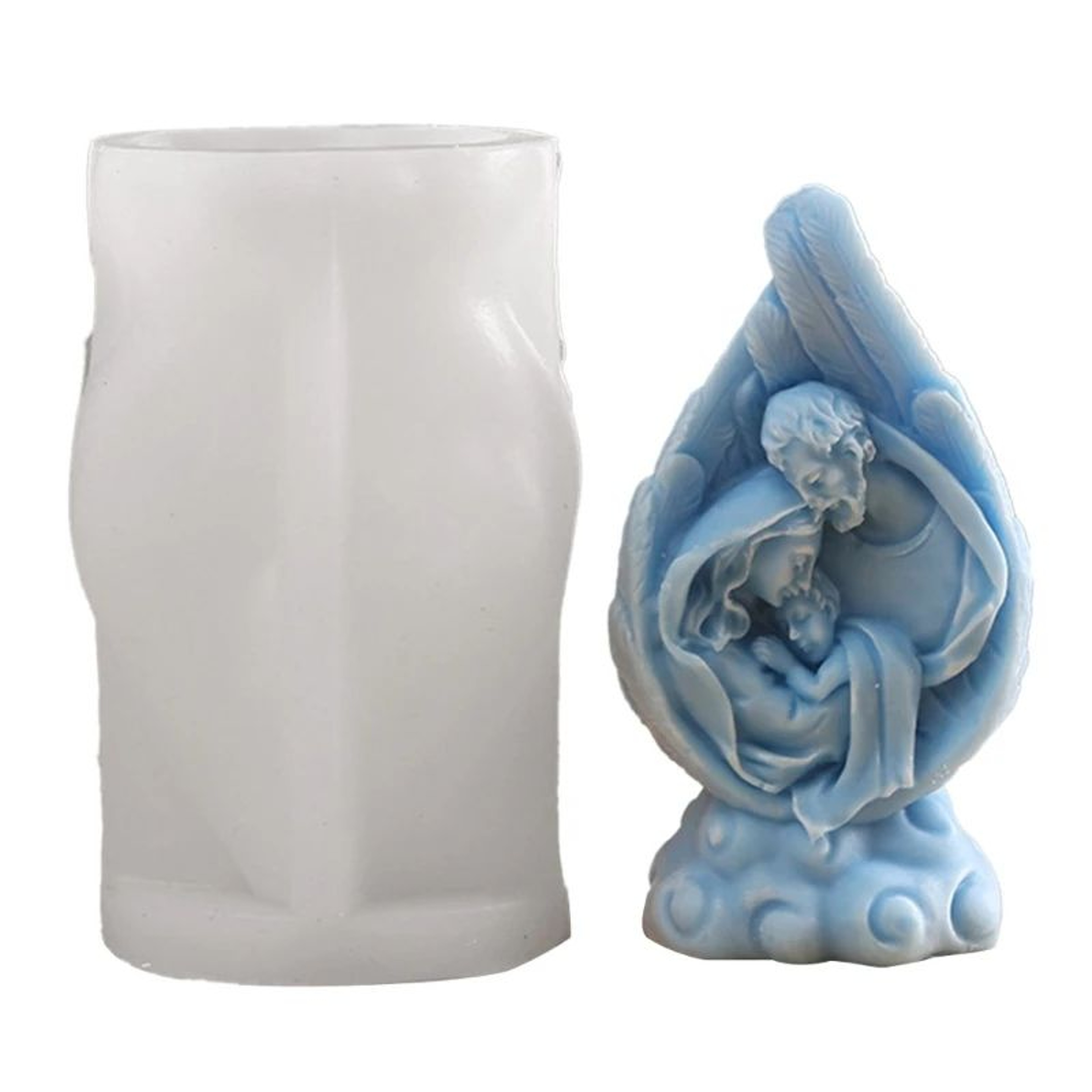 Holy Family Nativity Silicone Candle Mold For DIY Candle Making 6
