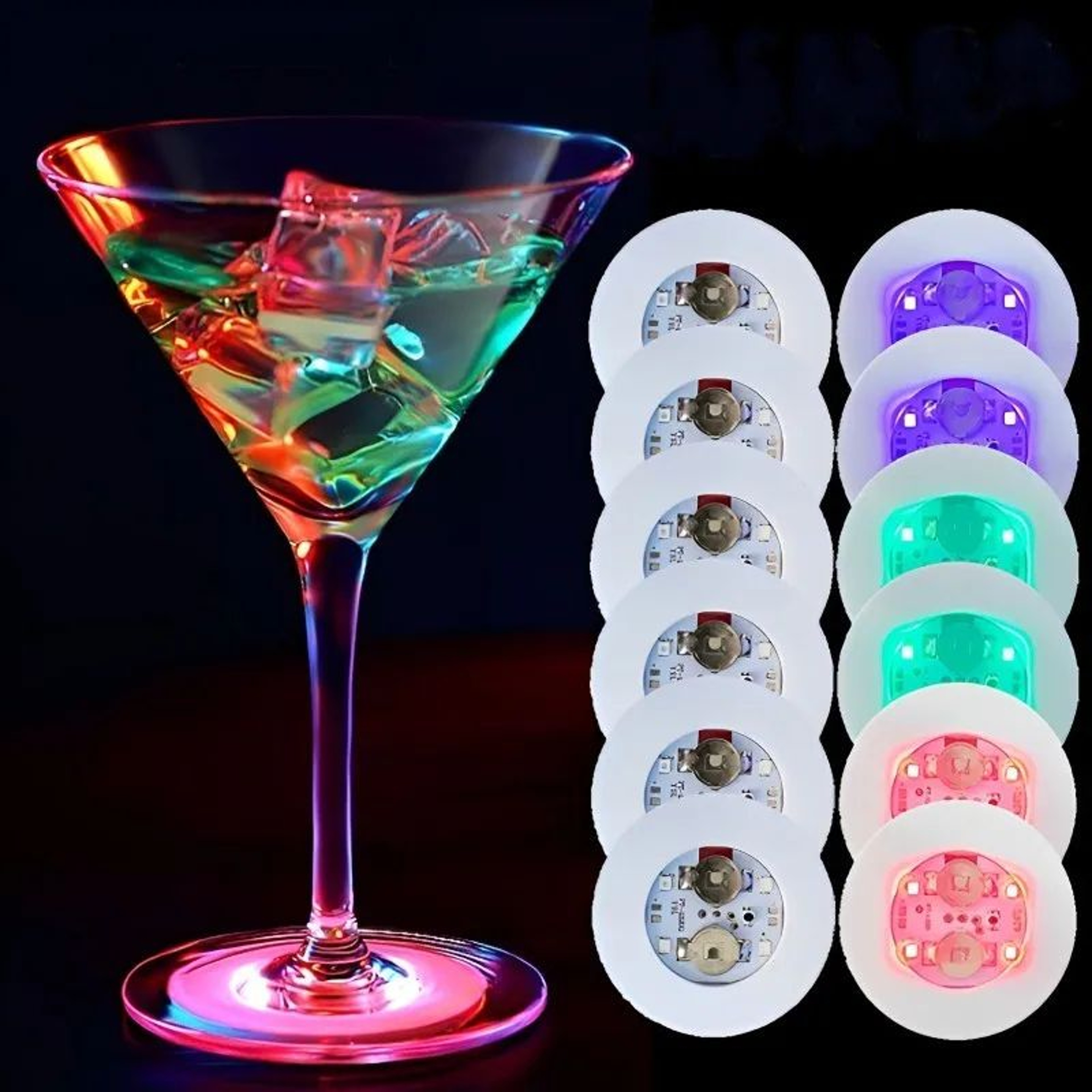 LED Coaster Lights For Bottles And Drinks 51030PCS Party Bar Decor 1