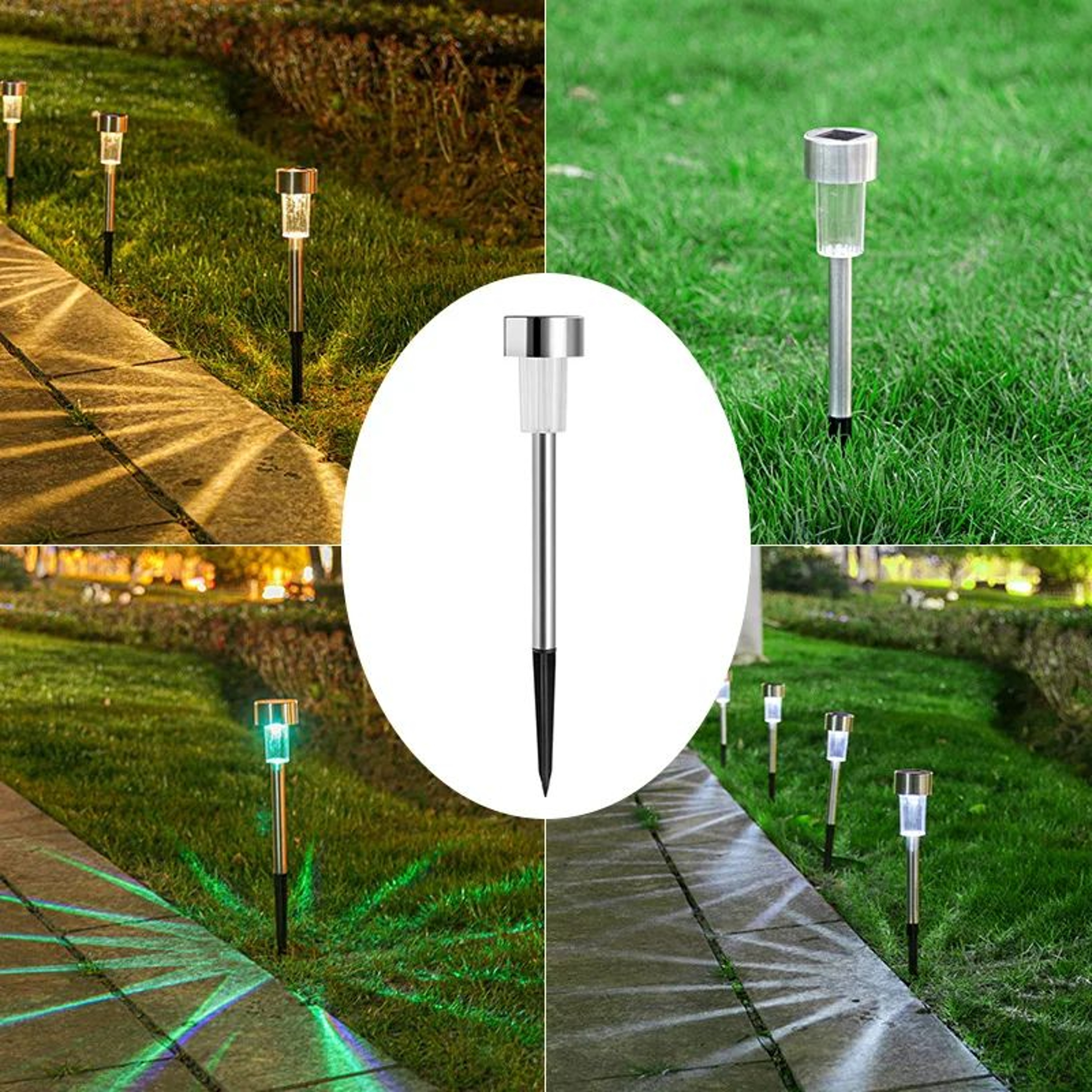 Solar Stainless Steel Pathway Lights For Garden And Yard 2