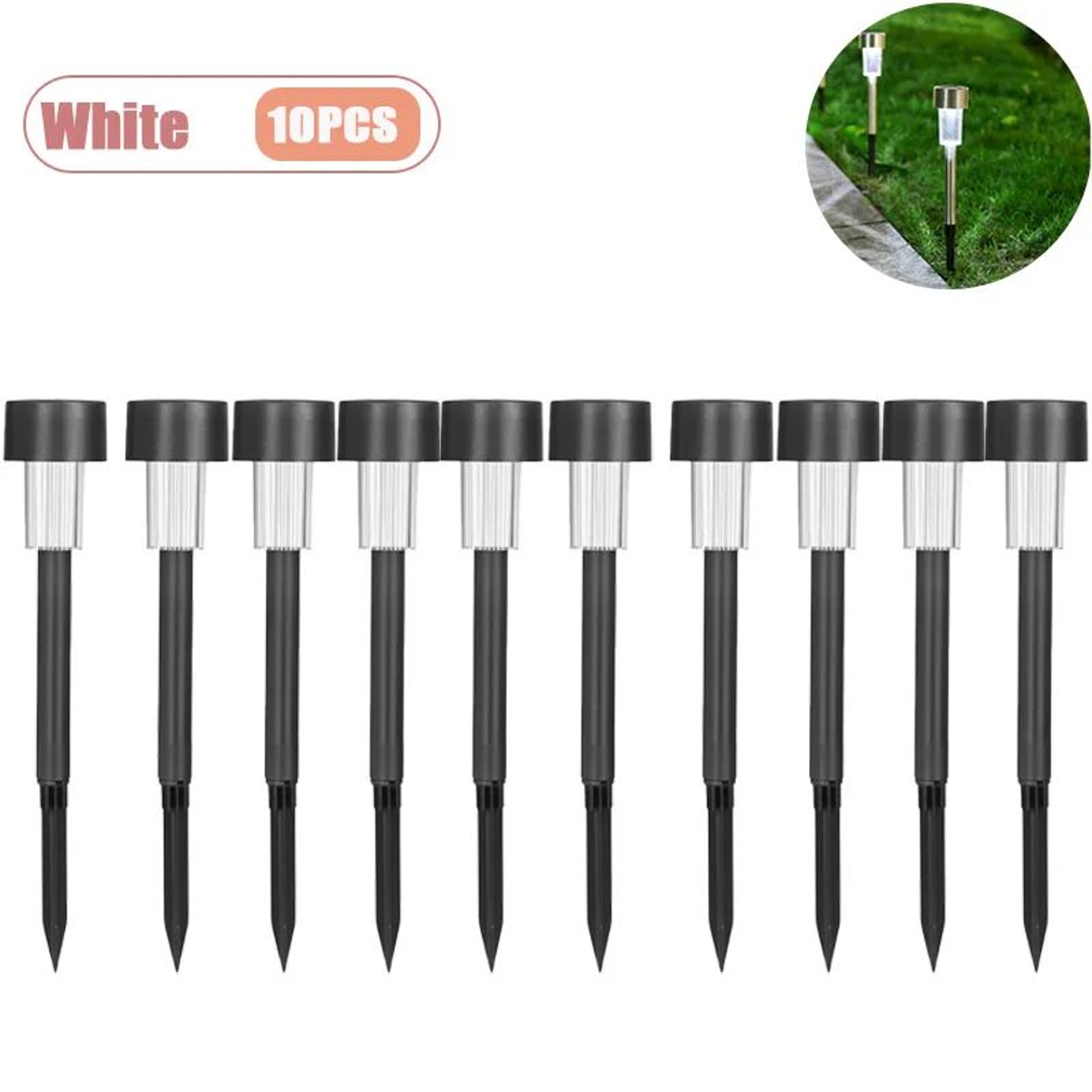 Solar Stainless Steel Pathway Lights For Garden And Yard 9