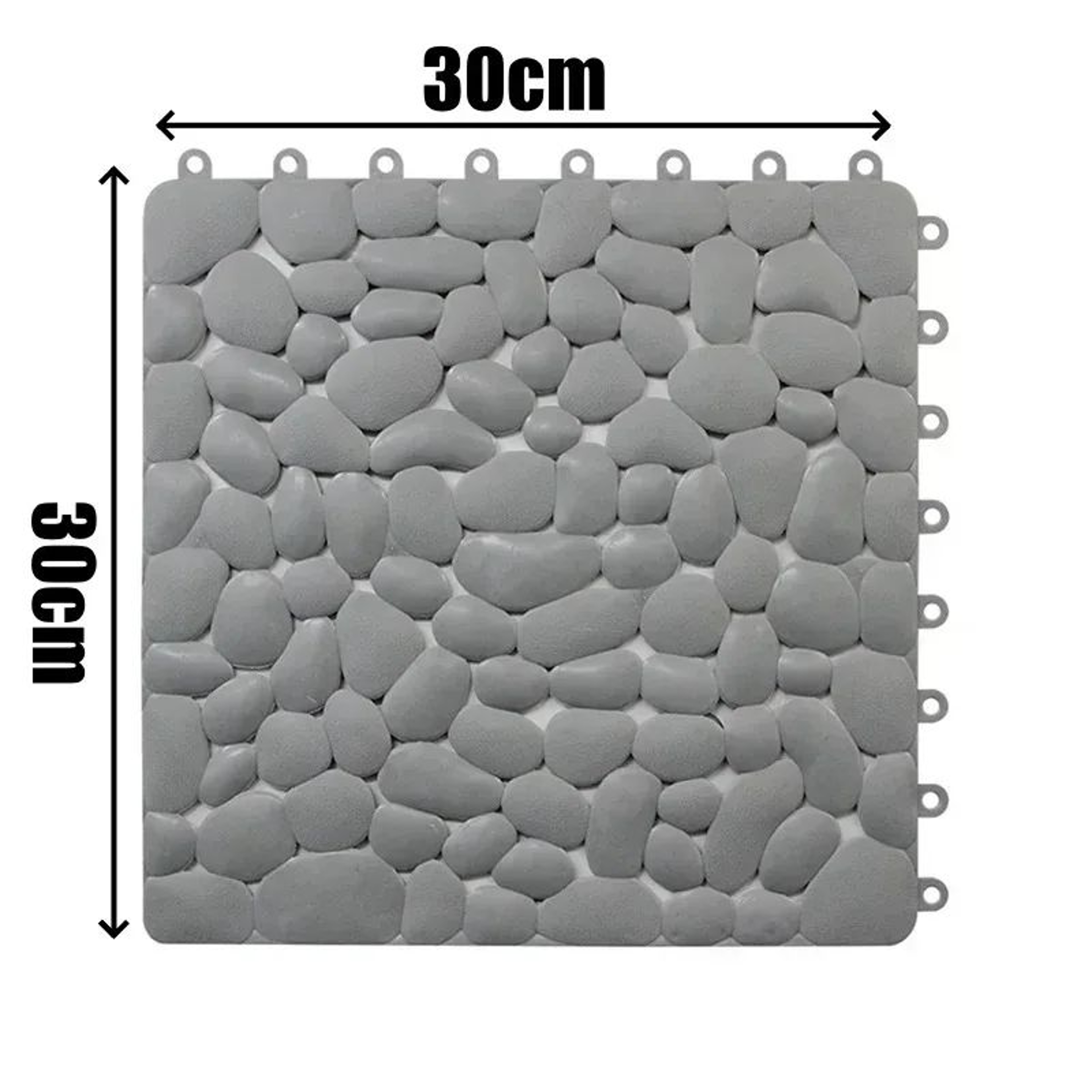 Interlocking Pebble NonSlip Shower Mat 118 Inch Waterproof Bathroom Floor Tiles 5