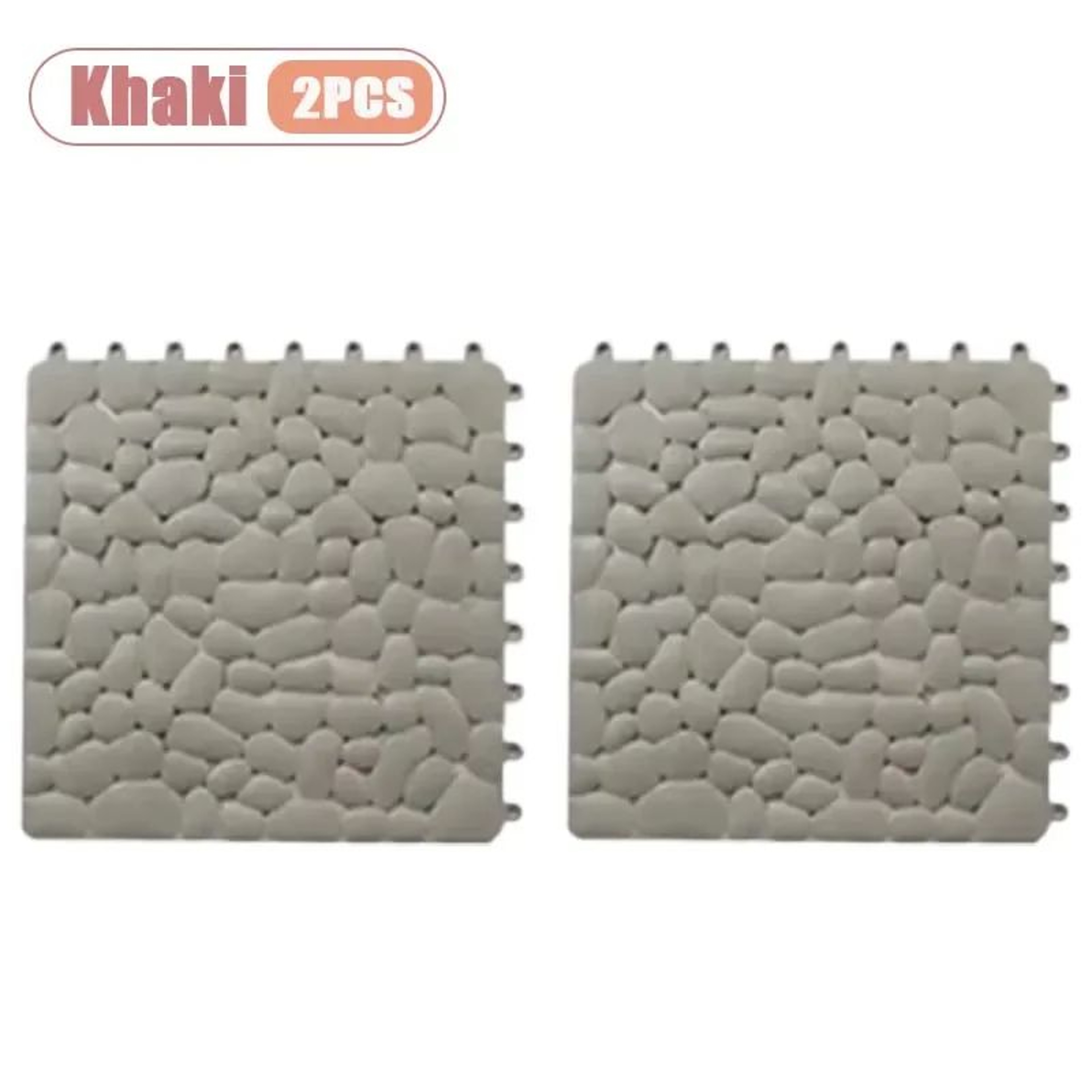 Interlocking Pebble NonSlip Shower Mat 118 Inch Waterproof Bathroom Floor Tiles 16