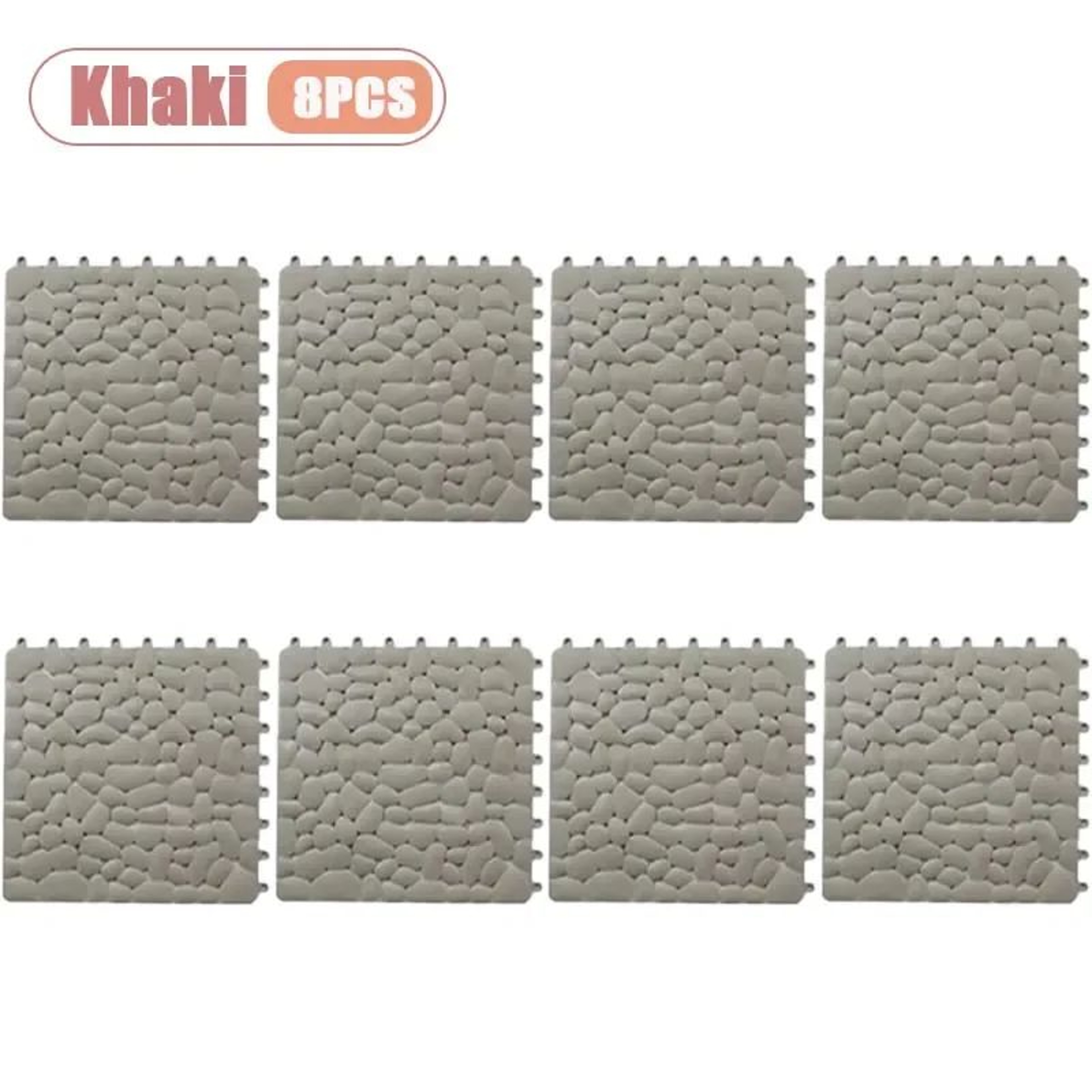 Interlocking Pebble NonSlip Shower Mat 118 Inch Waterproof Bathroom Floor Tiles 20