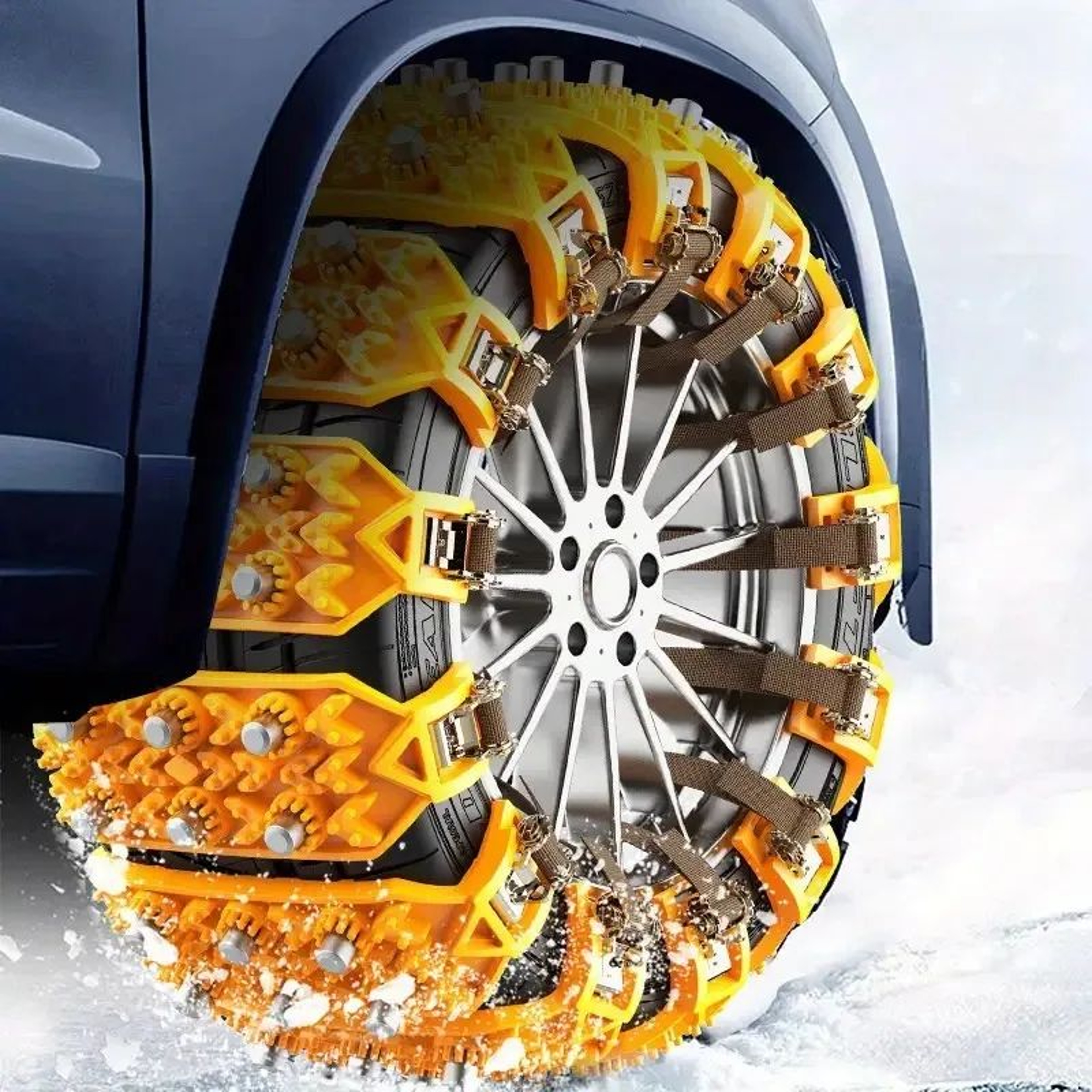 Universal Emergency Tire Snow Chains For Cars SUVs And Pickup Trucks 0