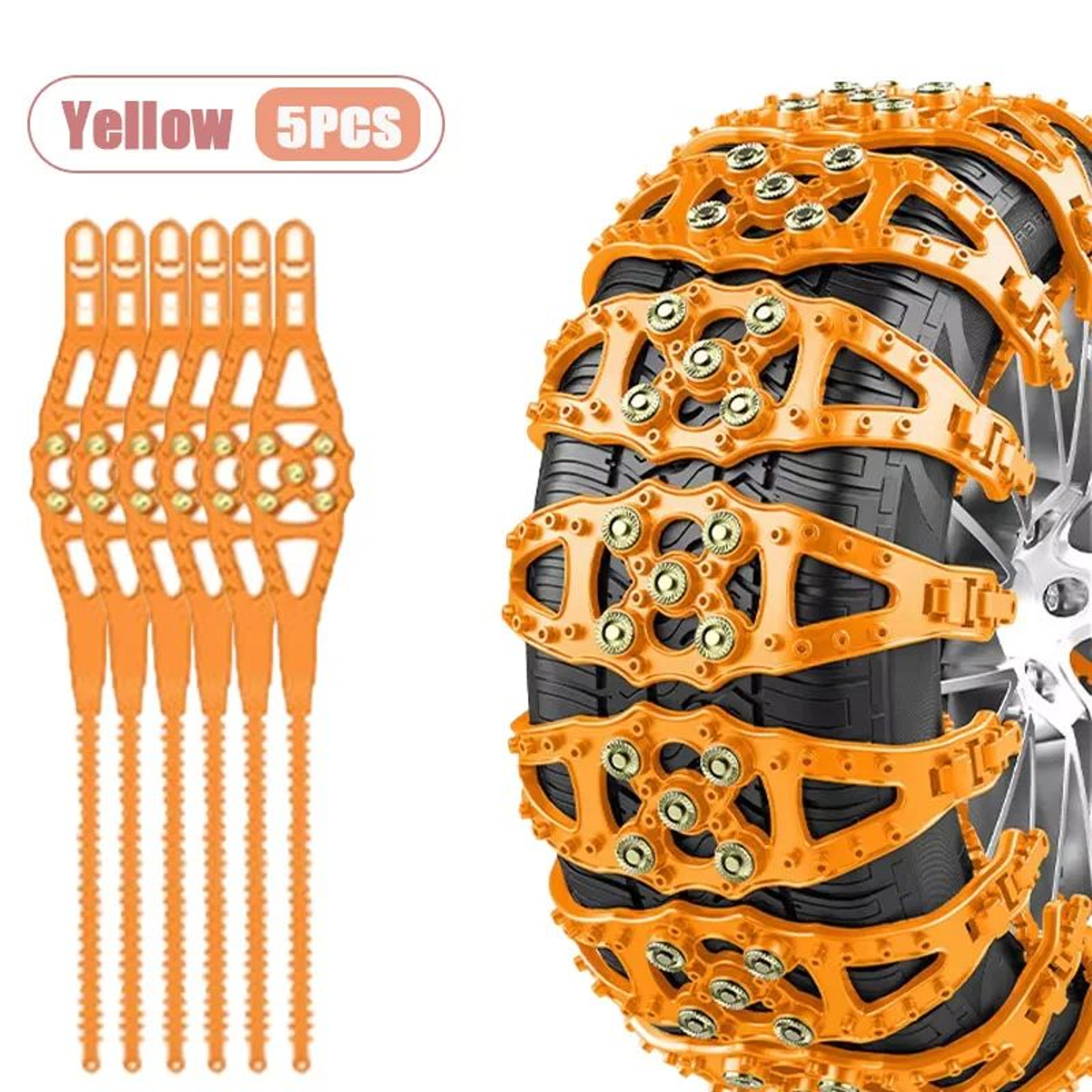 Universal Emergency Tire Snow Chains For Cars SUVs And Pickup Trucks 6