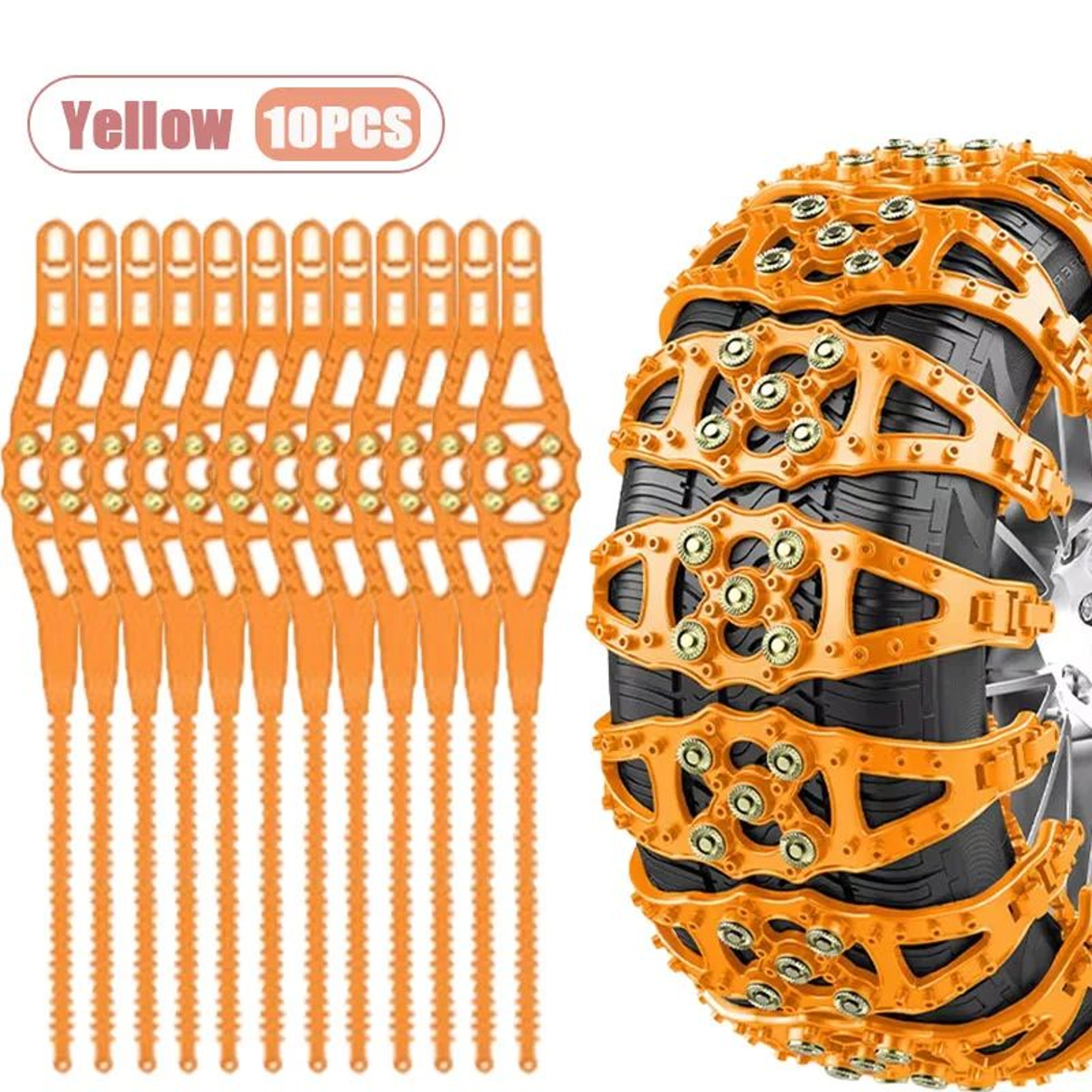 Universal Emergency Tire Snow Chains For Cars SUVs And Pickup Trucks 7