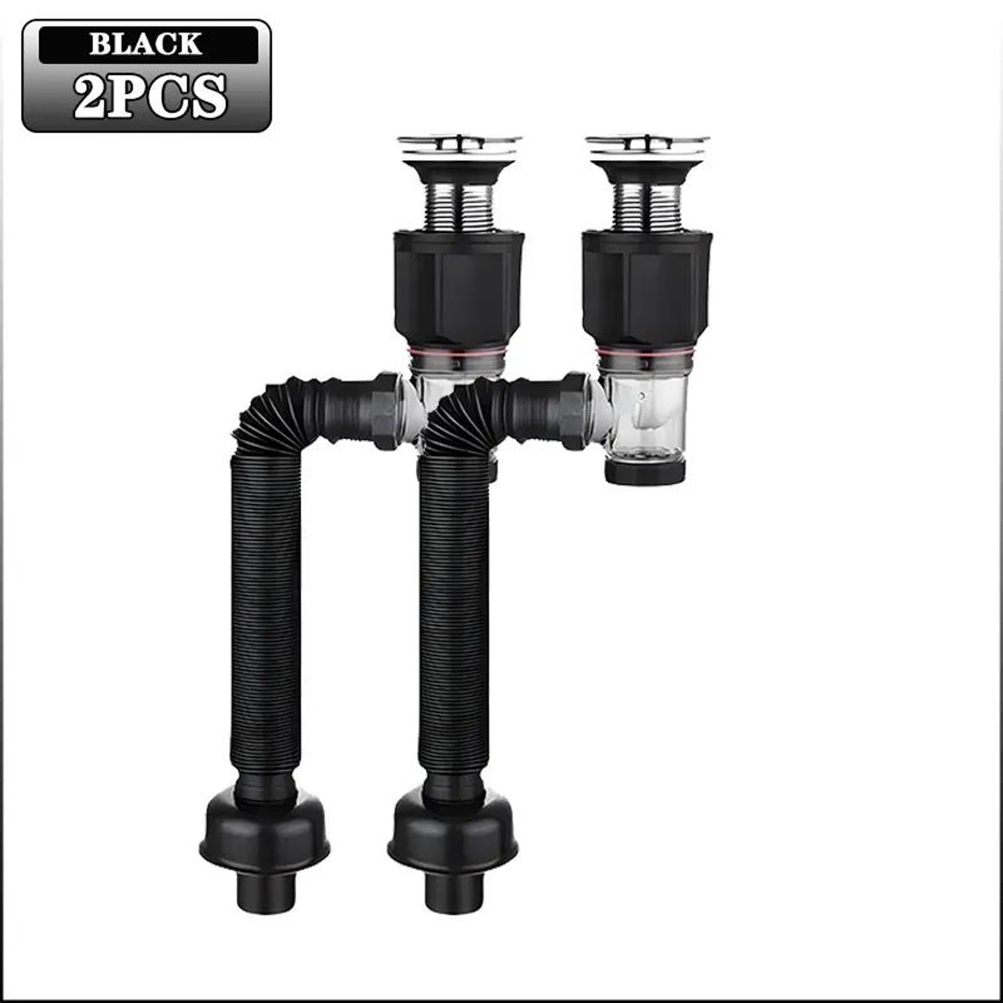 FlipTop AntiOdor Sink Drain With Flexible AntiClog Pipe 7