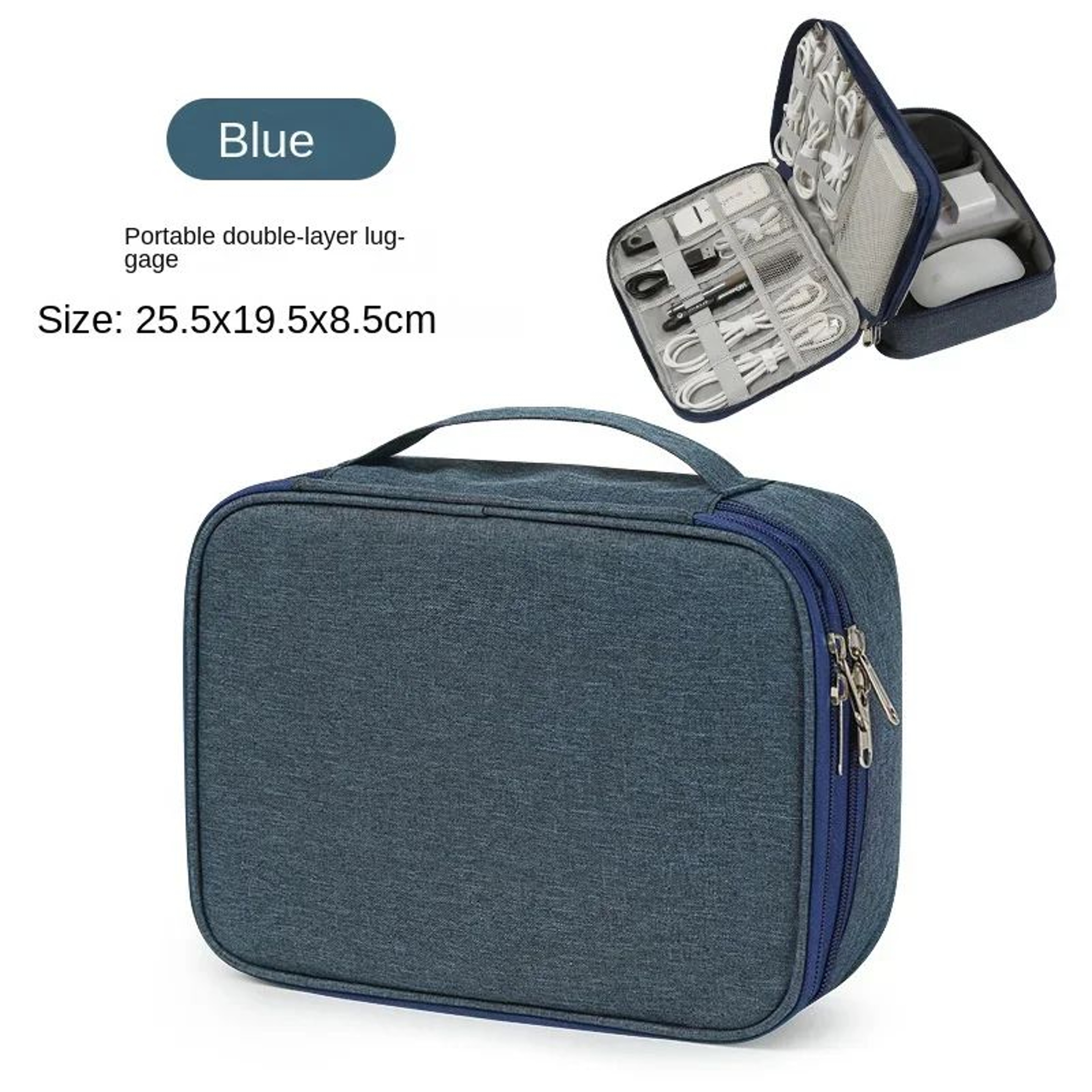 Portable Waterproof Travel Cable Organizer Bag For Chargers And Electronics 10
