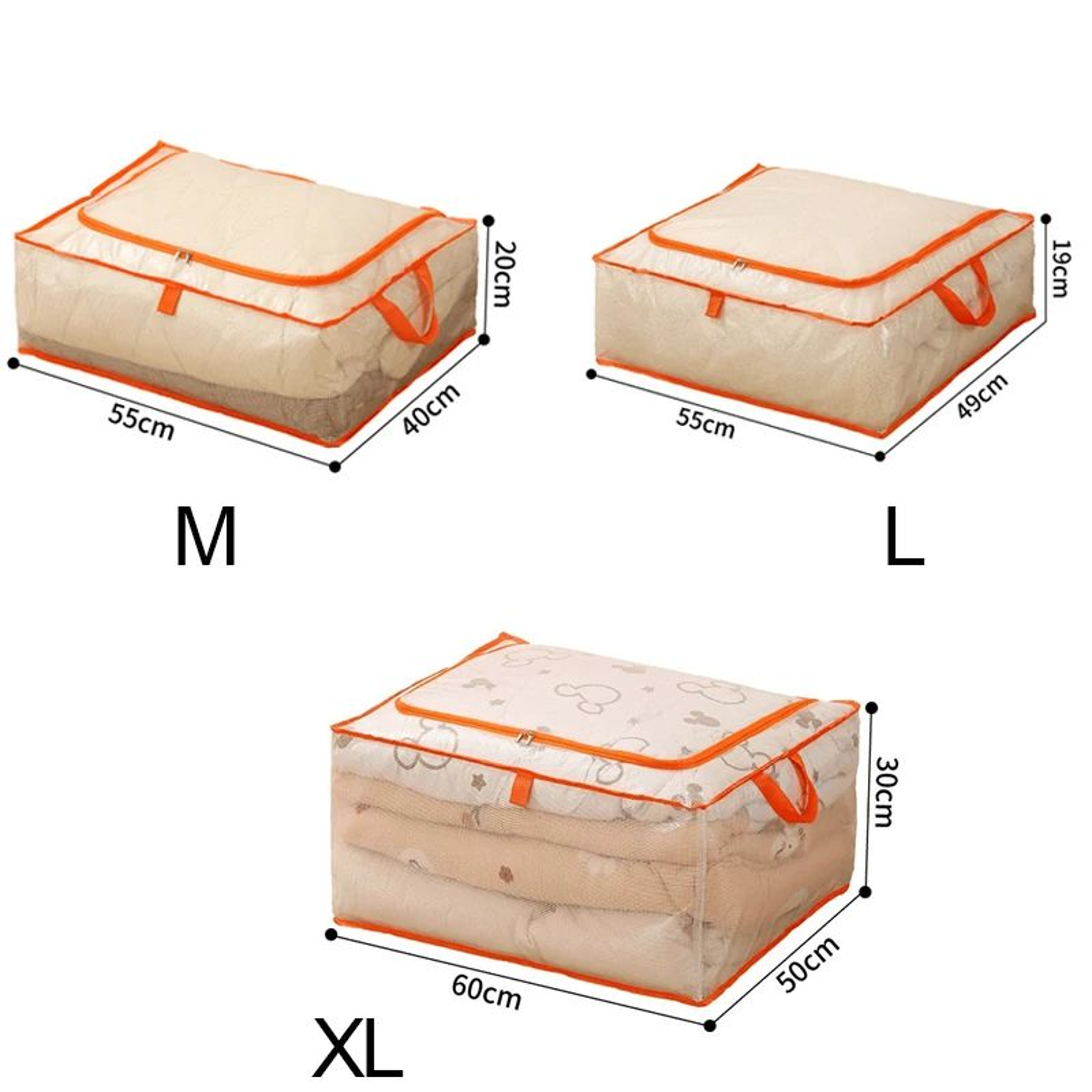Large Capacity Zipper Underbed Storage Bag For Clothes And Bedding 5