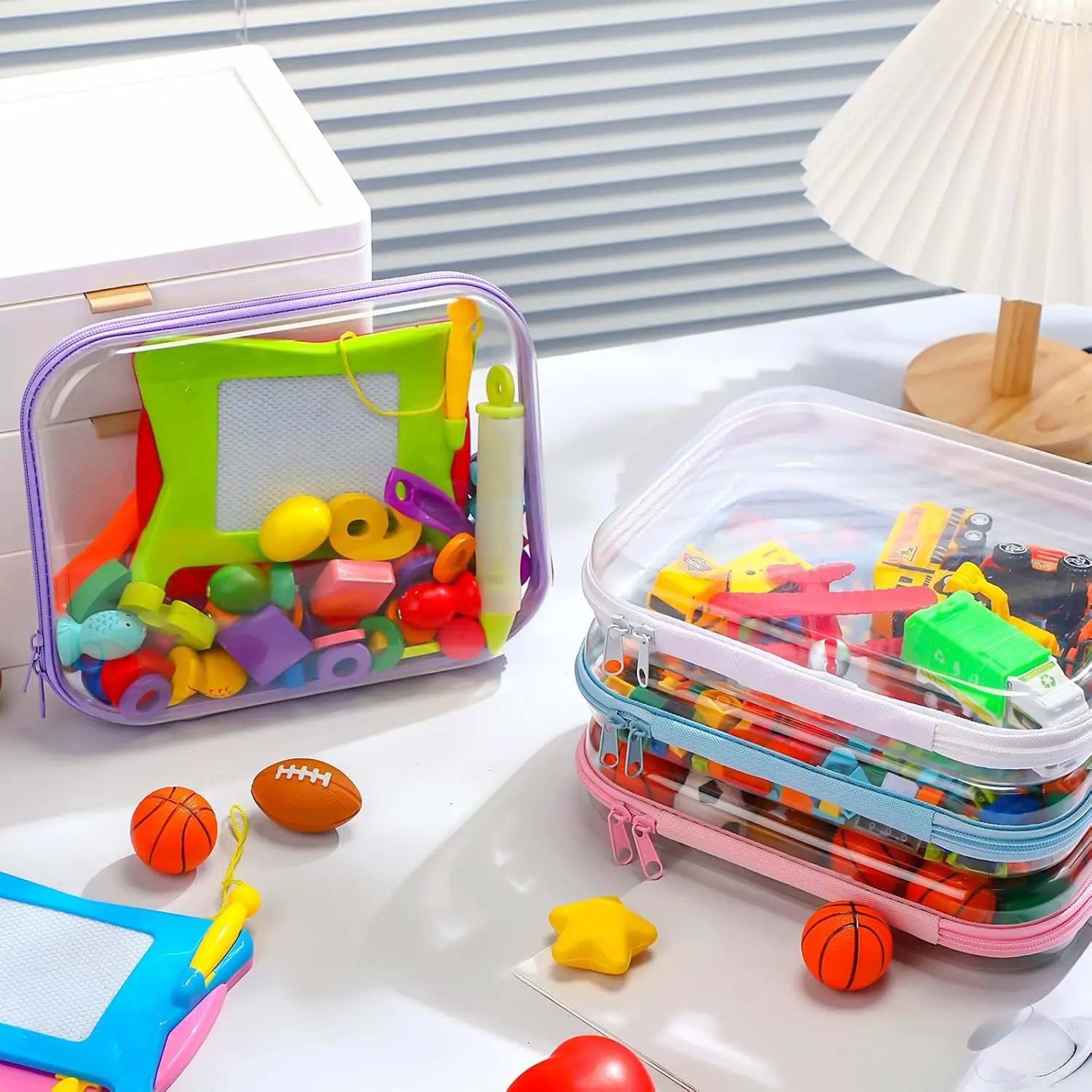 Clear Hard Shell Zipper Case Waterproof Travel Toiletry And Makeup Organizer 1