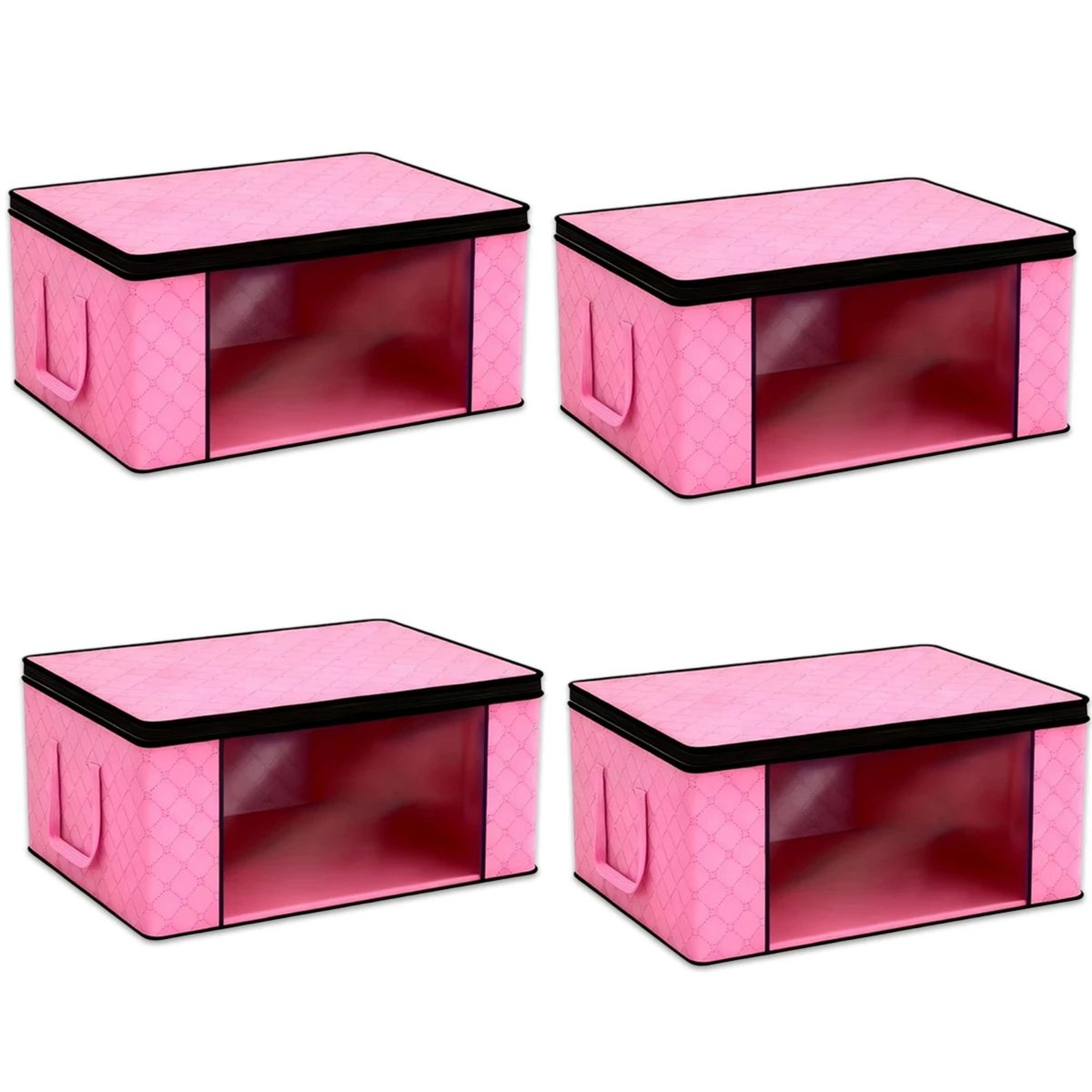 Foldable Clothes Storage Bags With Clear Window For Blankets Bedding And Closet Organization 6