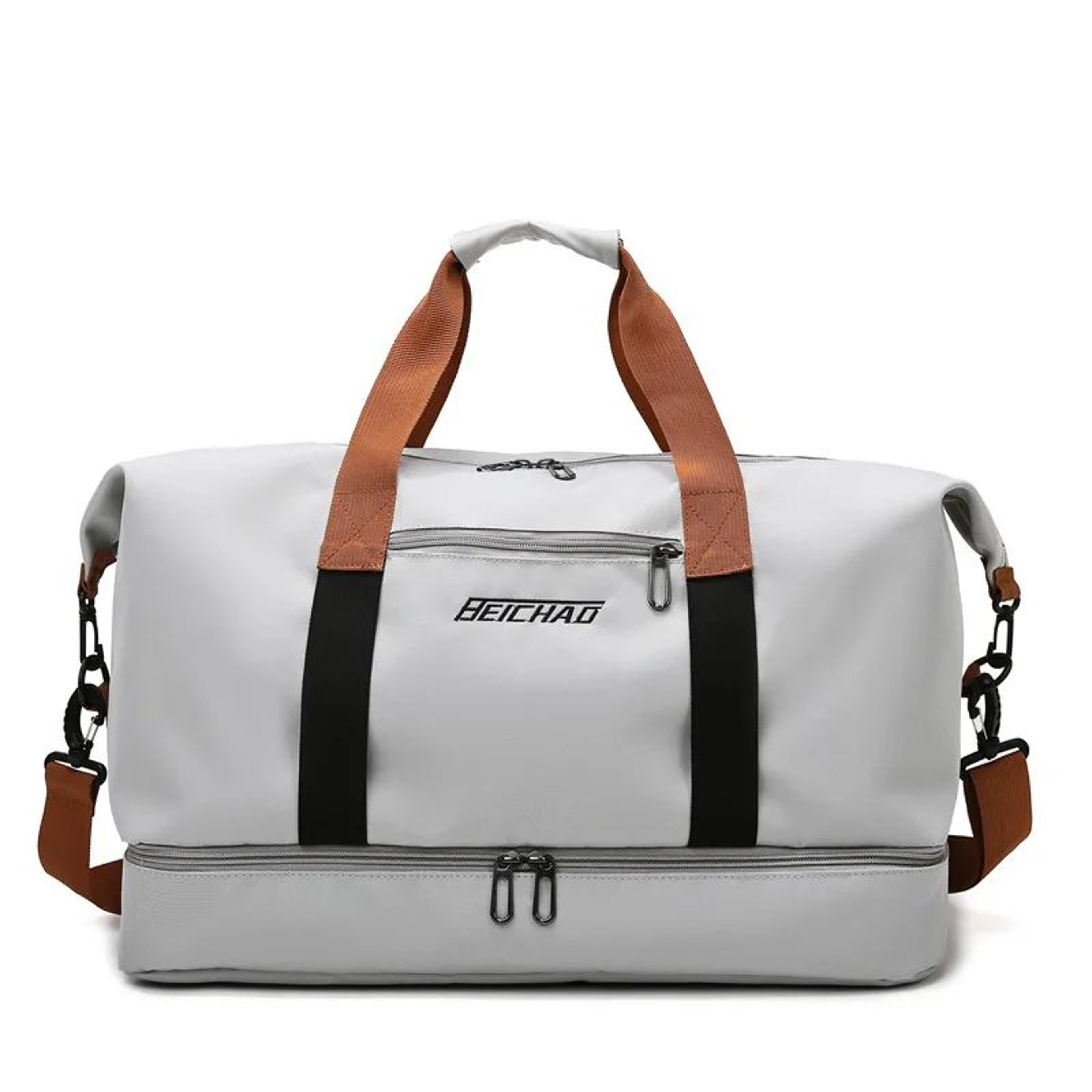 Large Capacity Gym Duffel Bag With Shoe Compartment And Luggage Sleeve 7