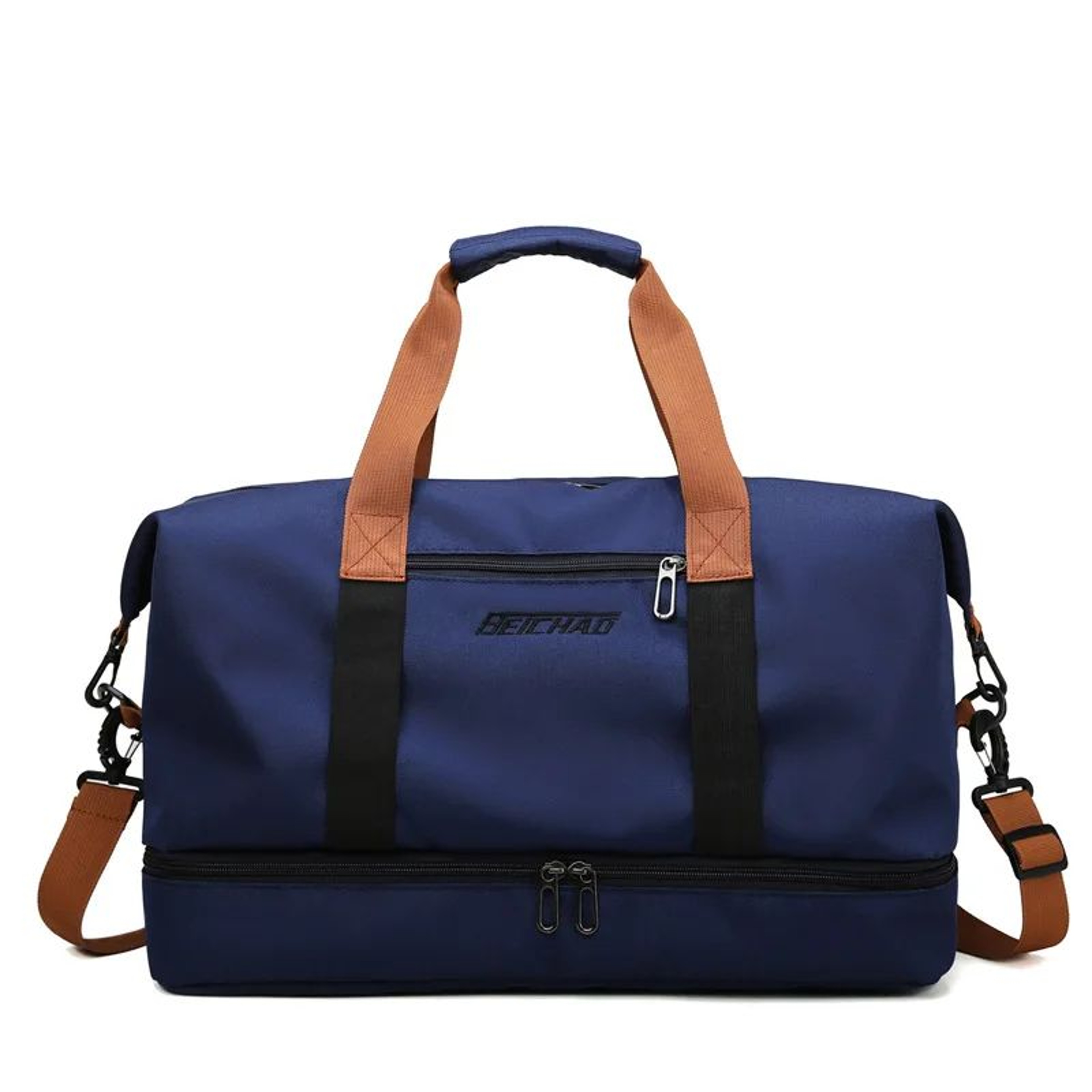 Large Capacity Gym Duffel Bag With Shoe Compartment And Luggage Sleeve 8