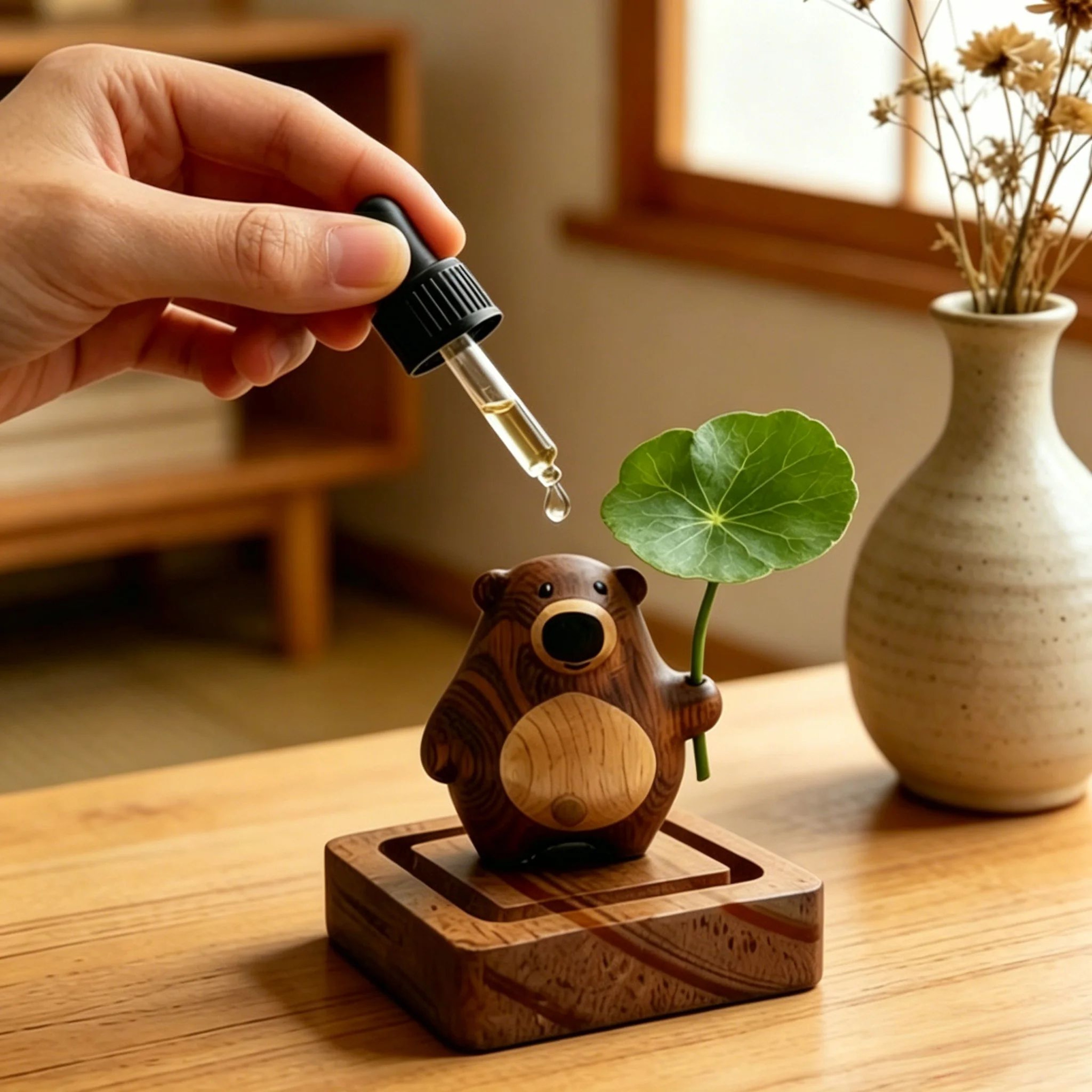 Cute Bear Wooden Essential Oil Aroma Diffuser 4