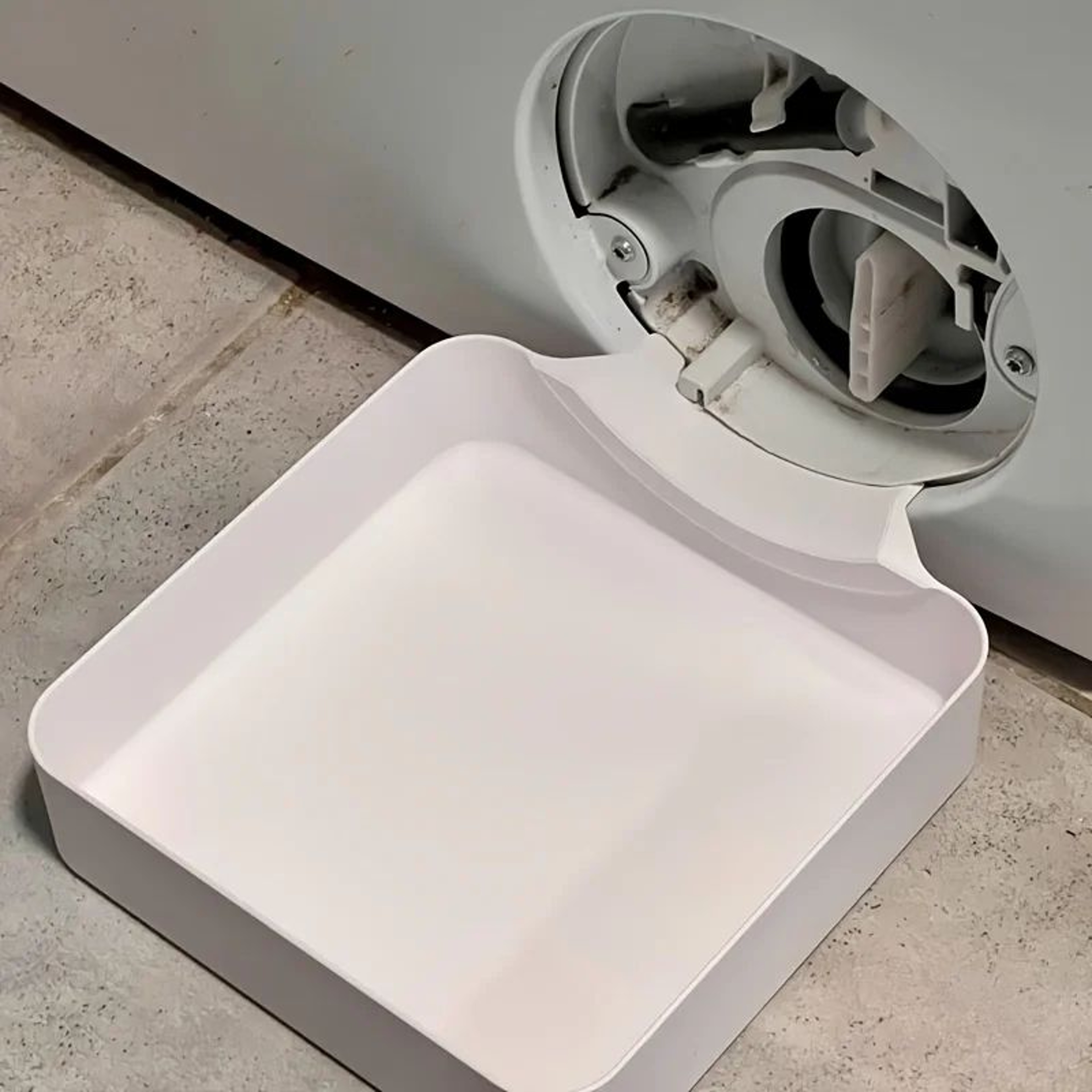 Washing Machine Drain Funnel Water Catch Tray For Lint Filter Cleaning 1