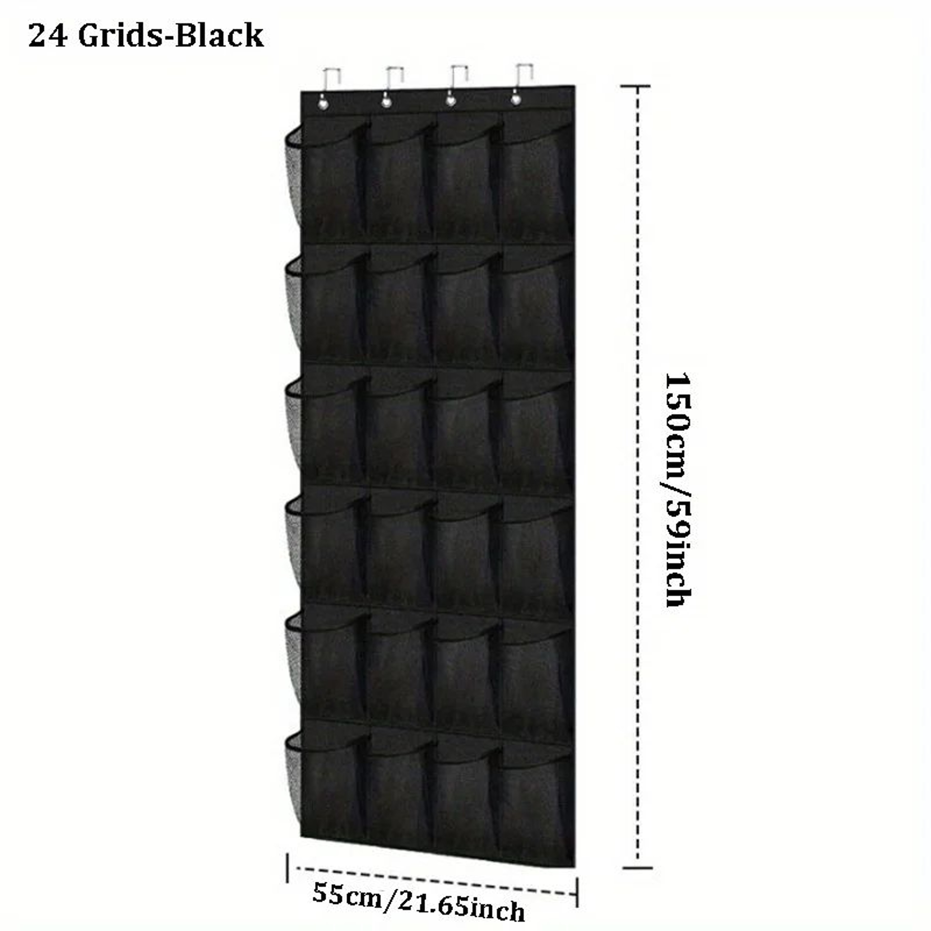24Pocket Over The Door Shoe Organizer With Breathable Mesh Storage 5