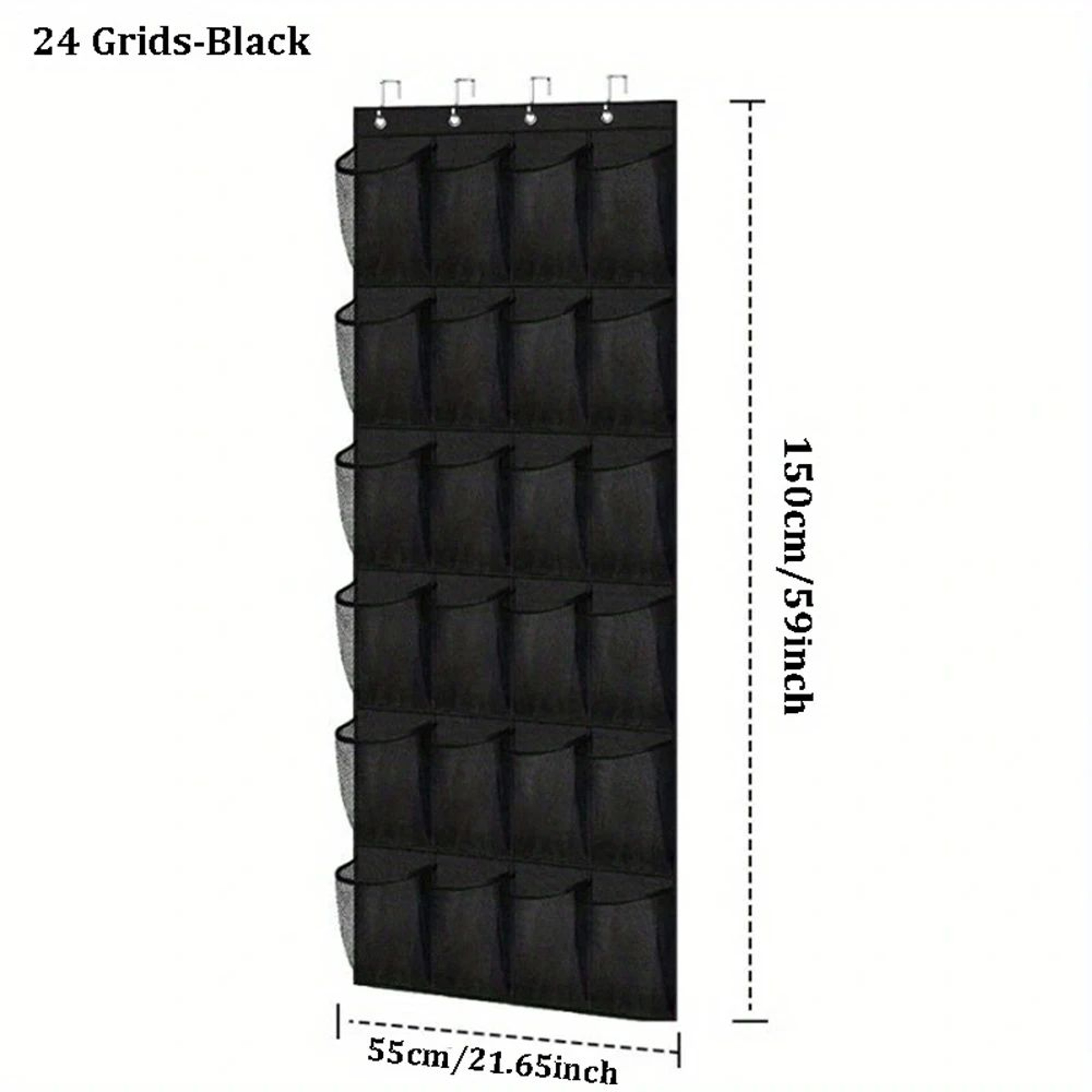 24Pocket Over The Door Shoe Organizer With Breathable Mesh Storage 8