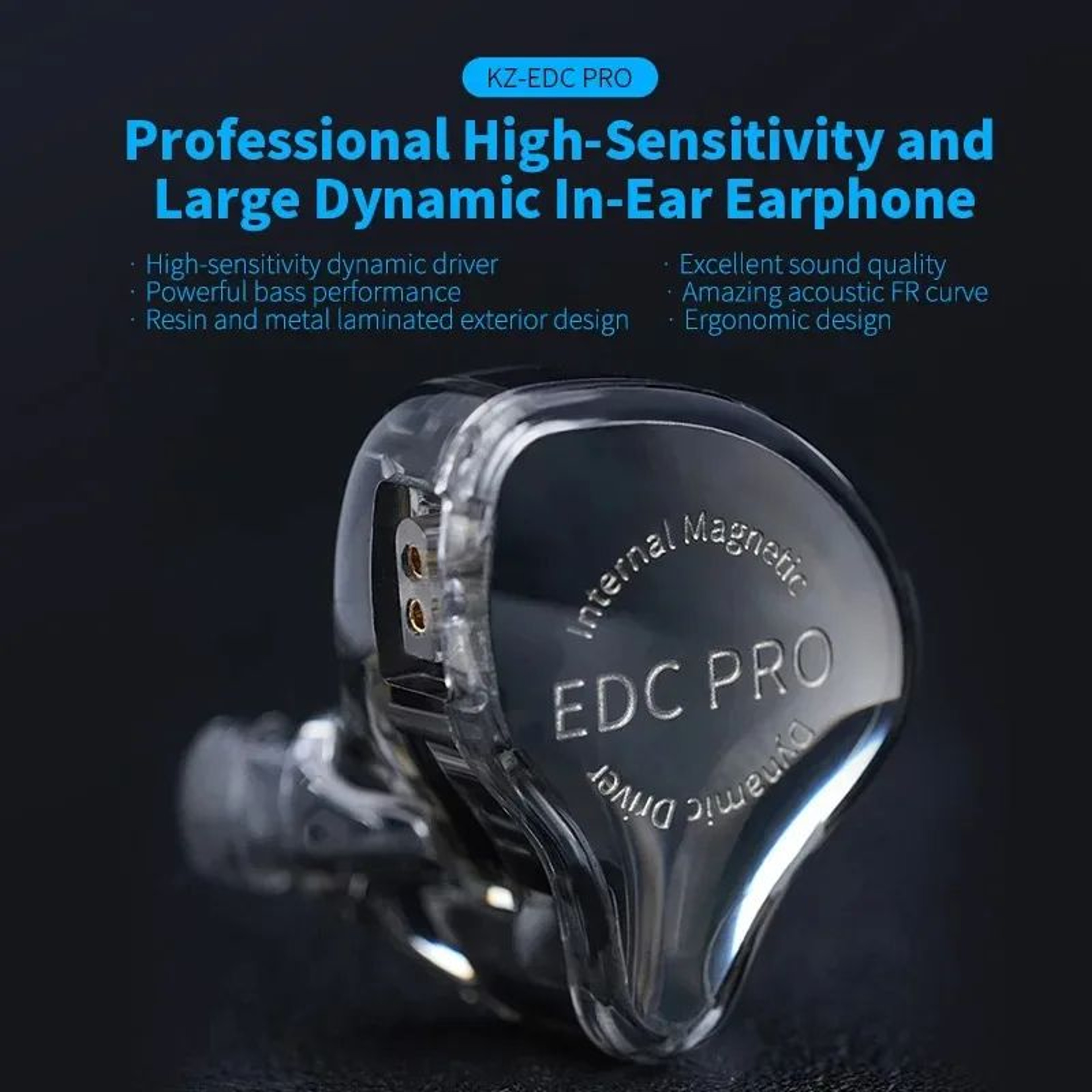 KZ EDC Pro HiFi Wired InEar Monitor Earphones With Dynamic Bass 1