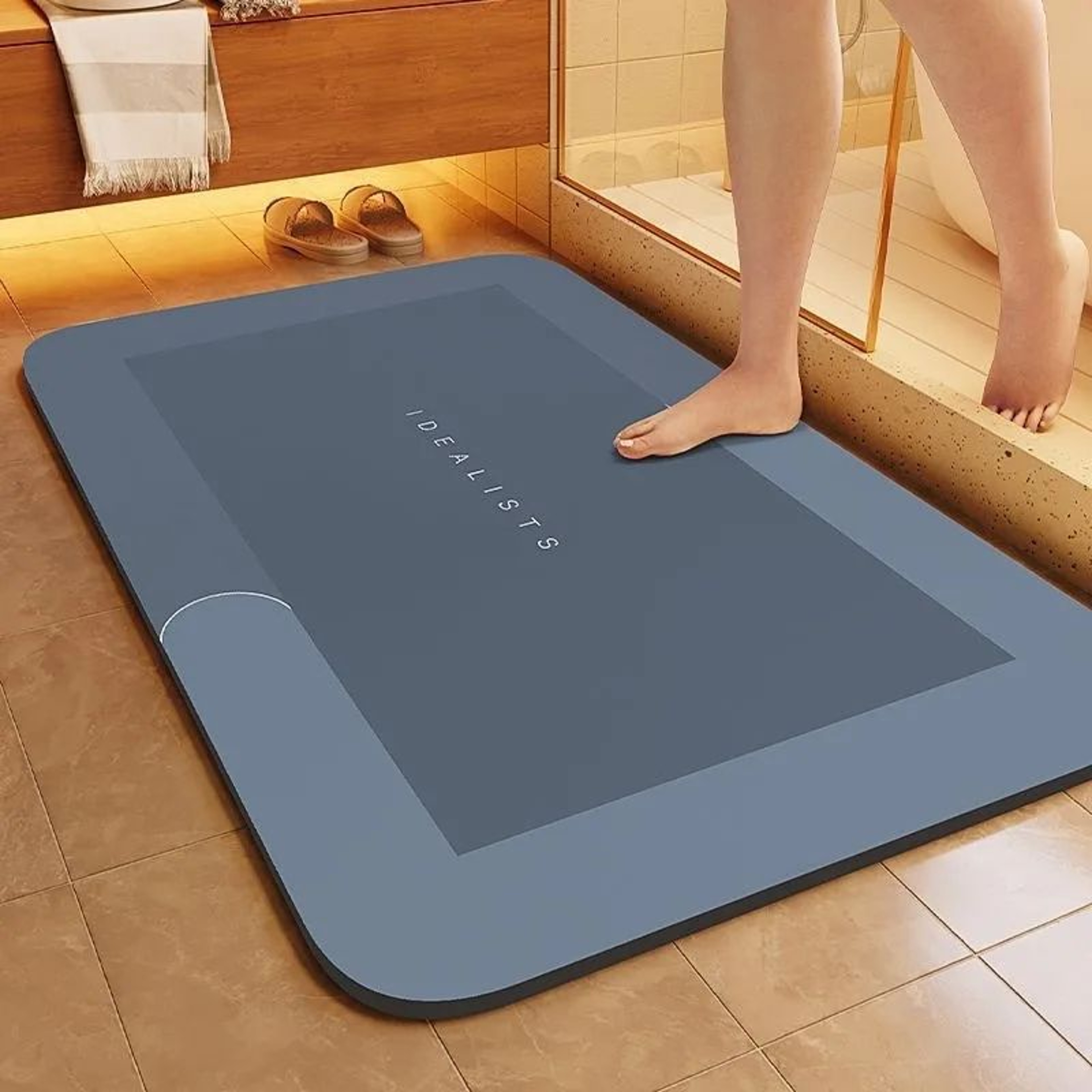 Soft Diatomaceous Earth Bath Mat Fast Drying Non Slip Absorbent Floor Mat 7