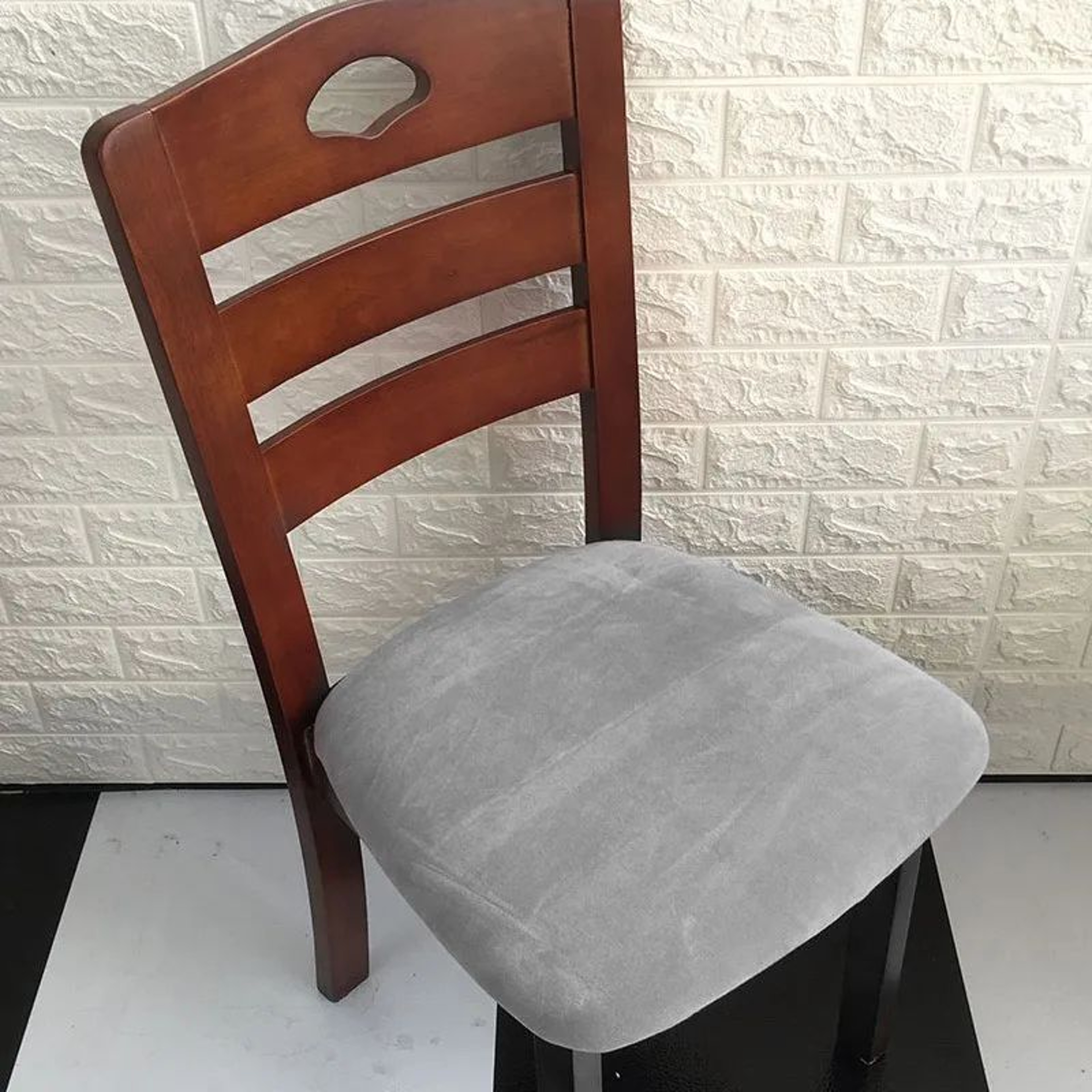Soft Velvet Stretch Dining Chair Seat Cover Washable Cushion Slipcover 5