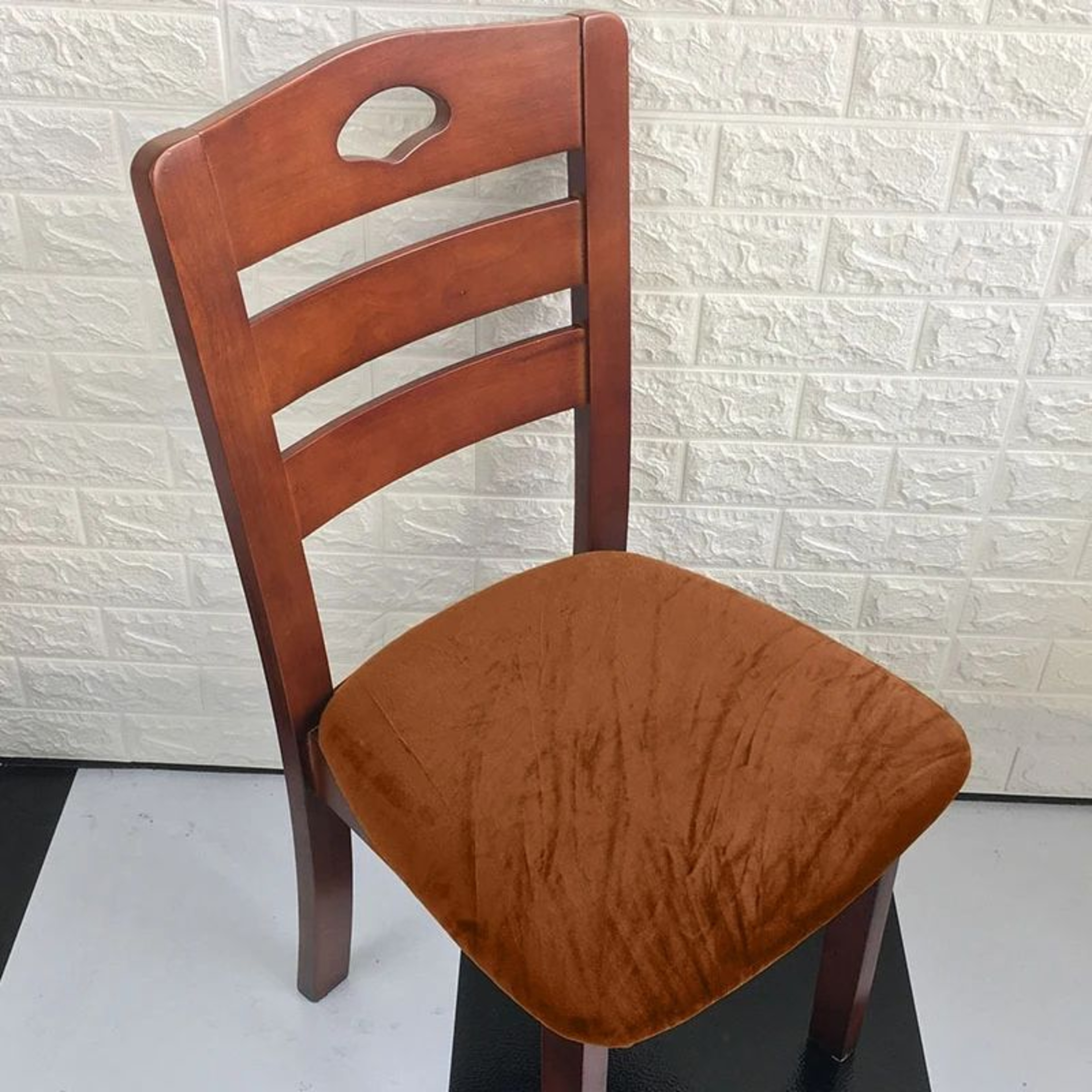 Soft Velvet Stretch Dining Chair Seat Cover Washable Cushion Slipcover 8