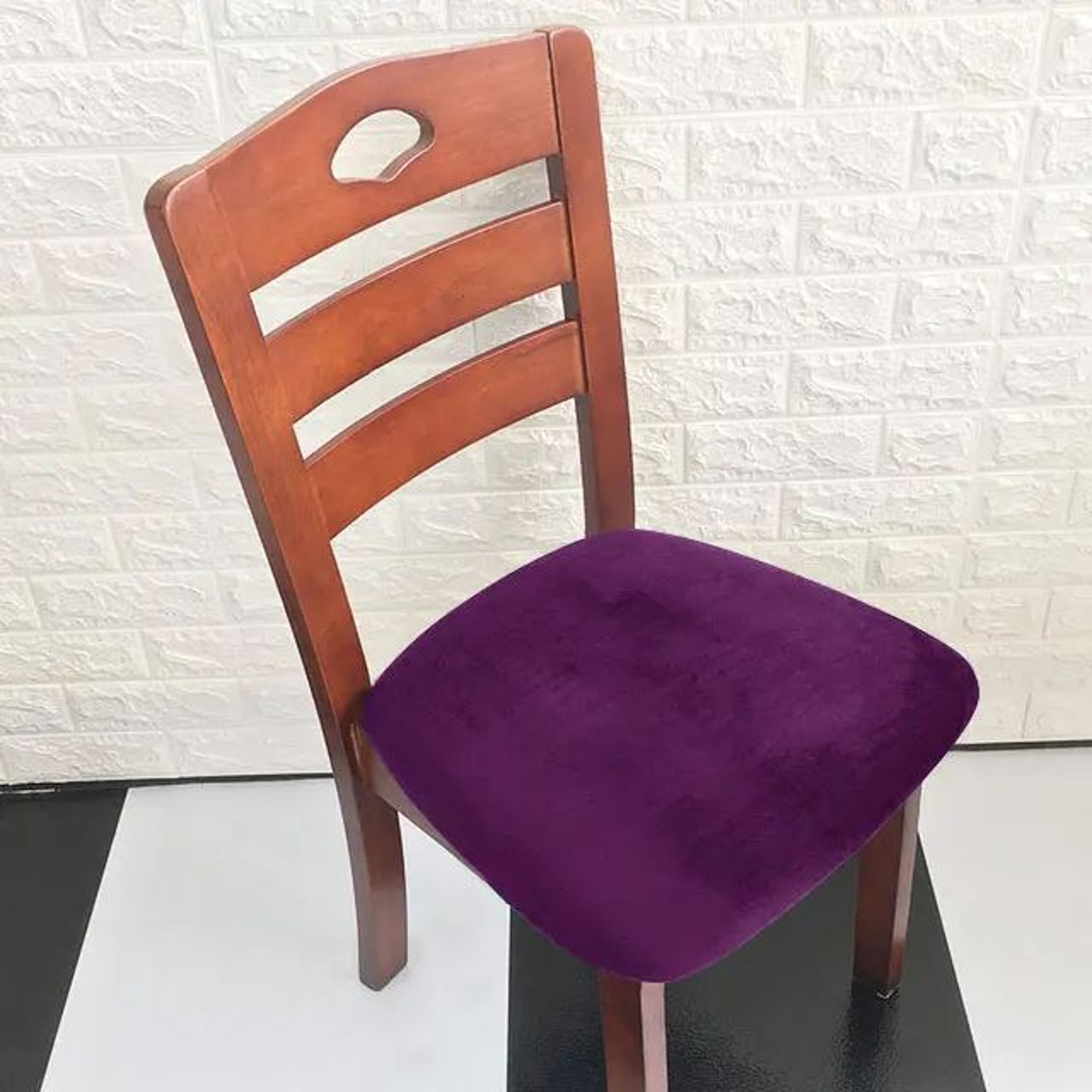 Soft Velvet Stretch Dining Chair Seat Cover Washable Cushion Slipcover 12