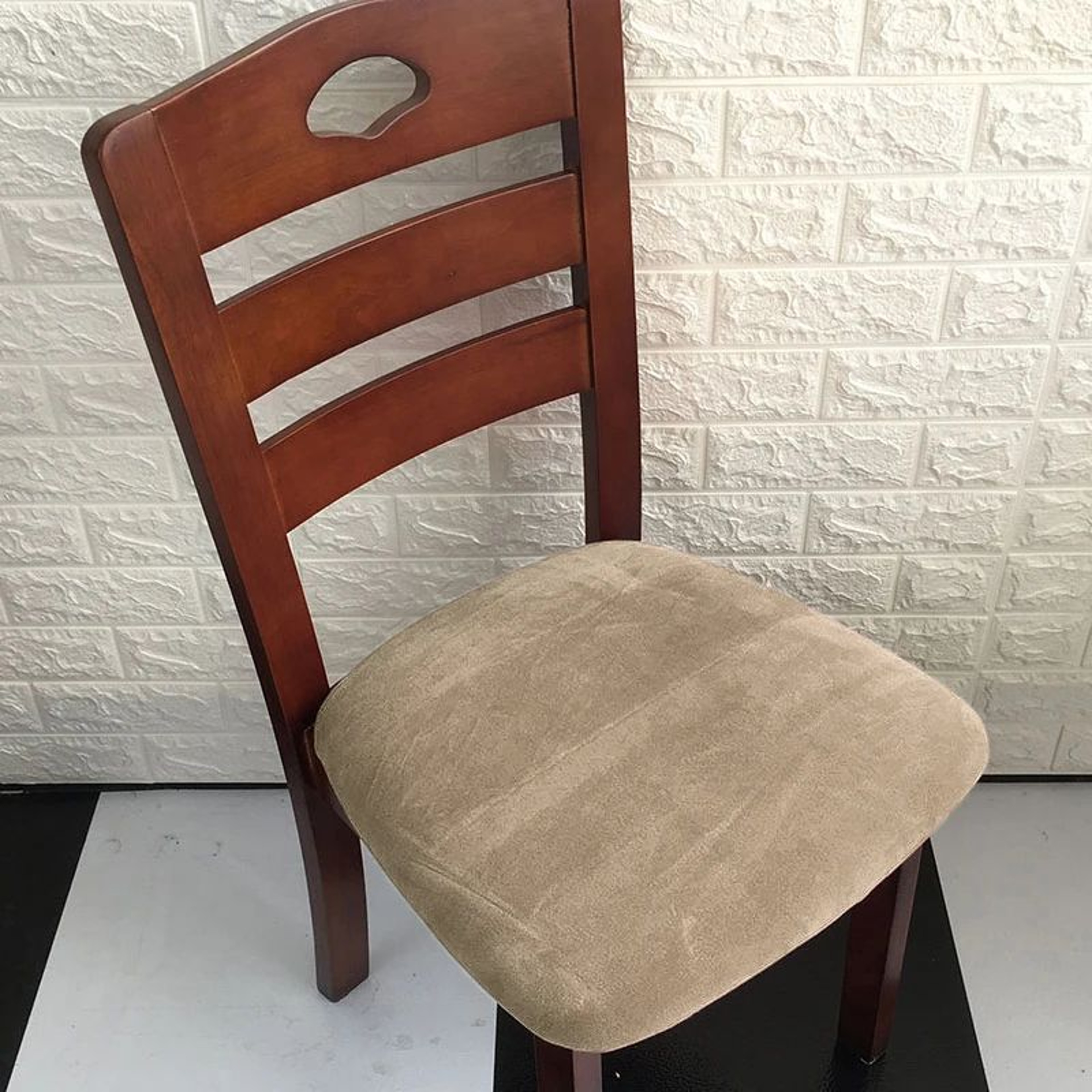 Soft Velvet Stretch Dining Chair Seat Cover Washable Cushion Slipcover 15