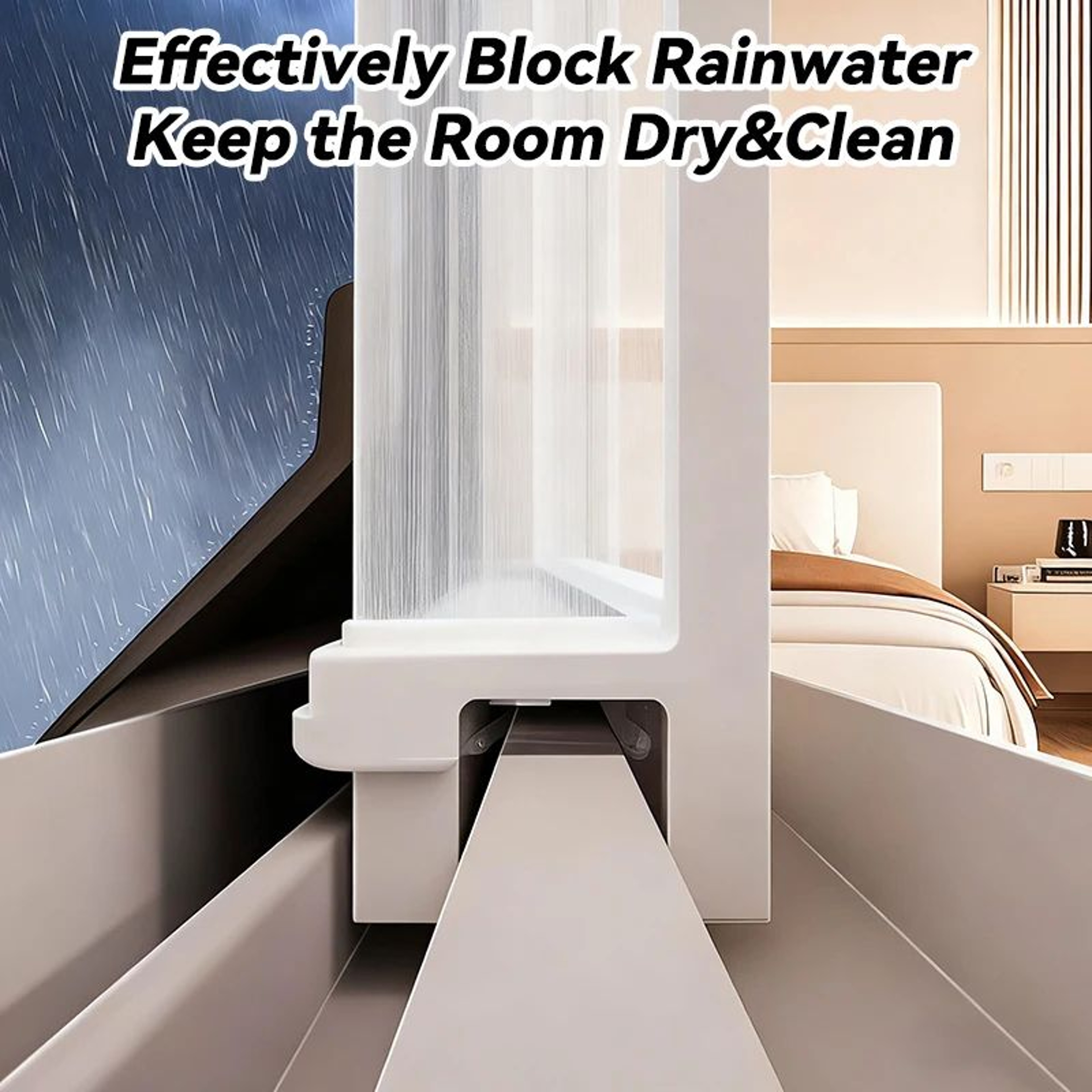 Aluminum Window Rain Deflector Waterproof Sealing Strip 2