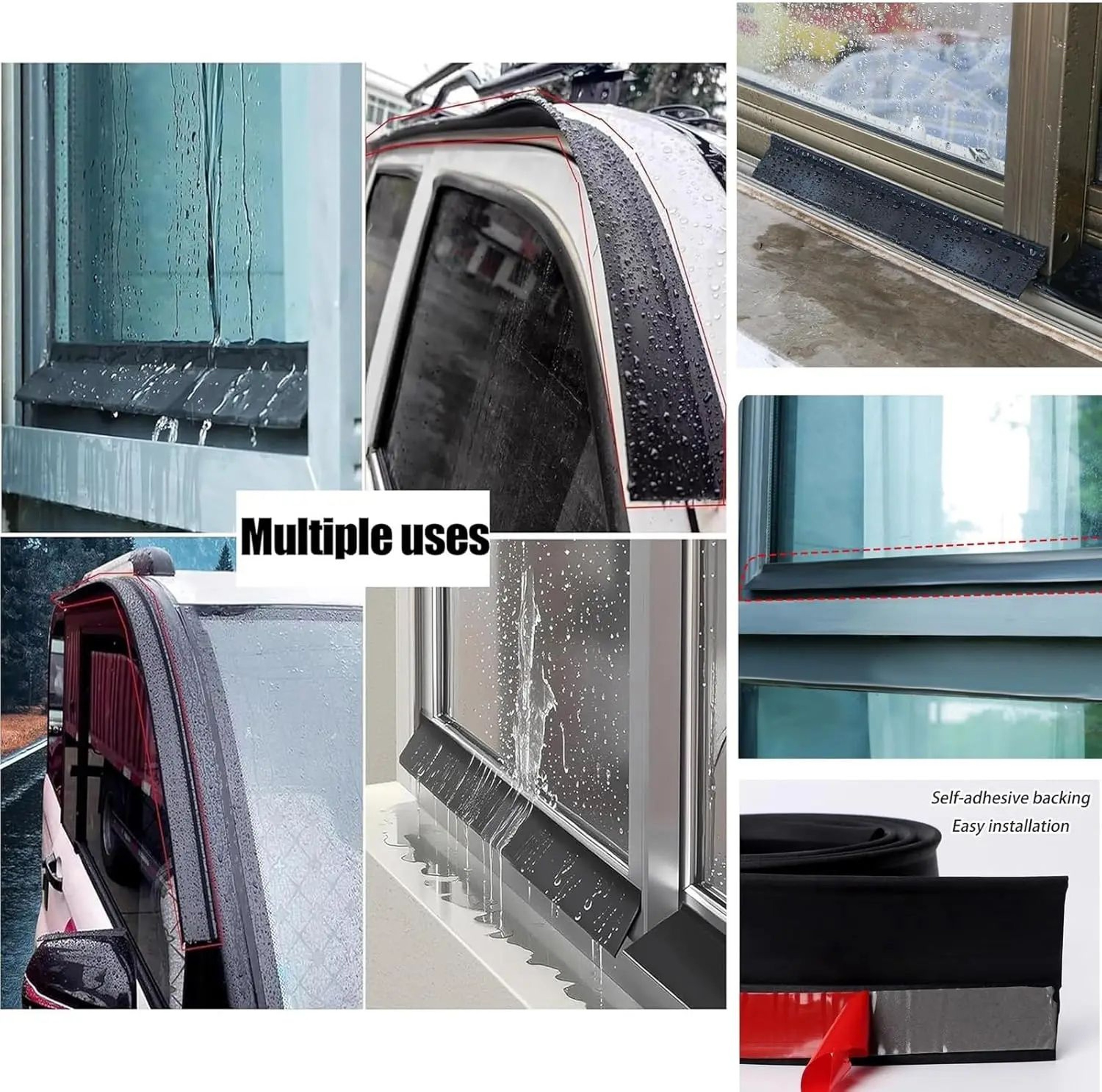 Aluminum Window Rain Deflector Waterproof Sealing Strip 4