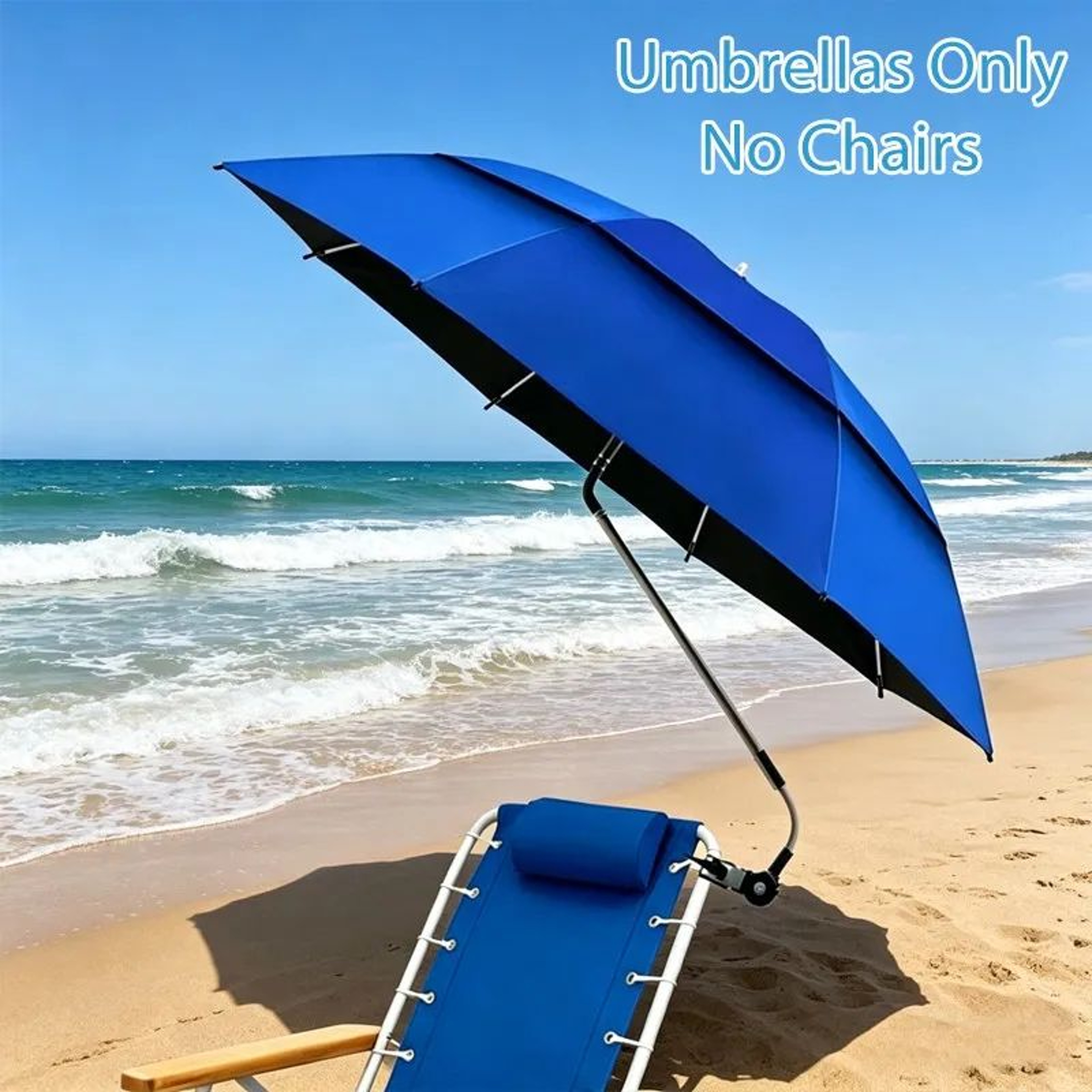 UV Protection ClipOn Chair Umbrella For Beach Camping And Fishing 8