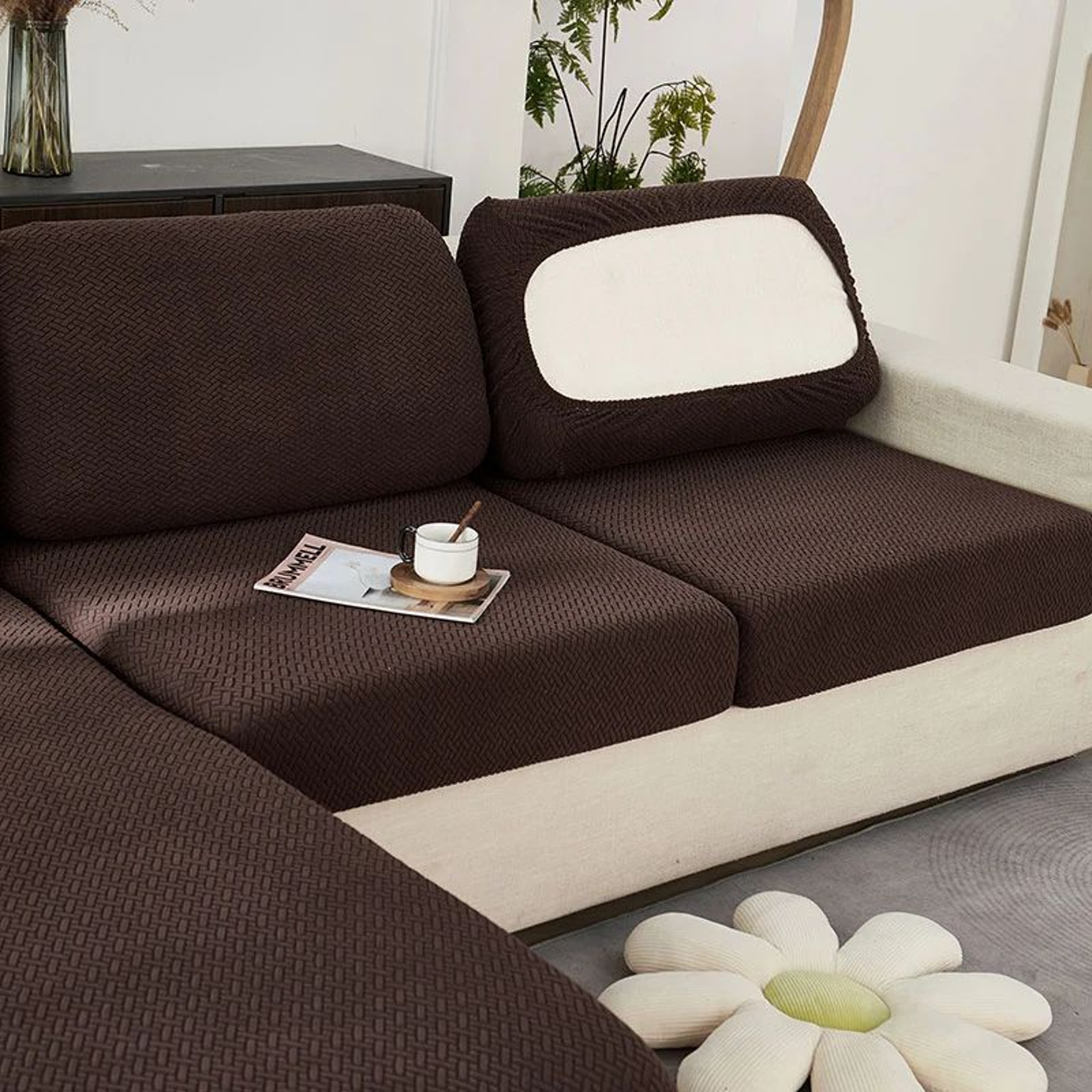 Thick Jacquard Stretch Sofa Cushion Cover Furniture Protector 6