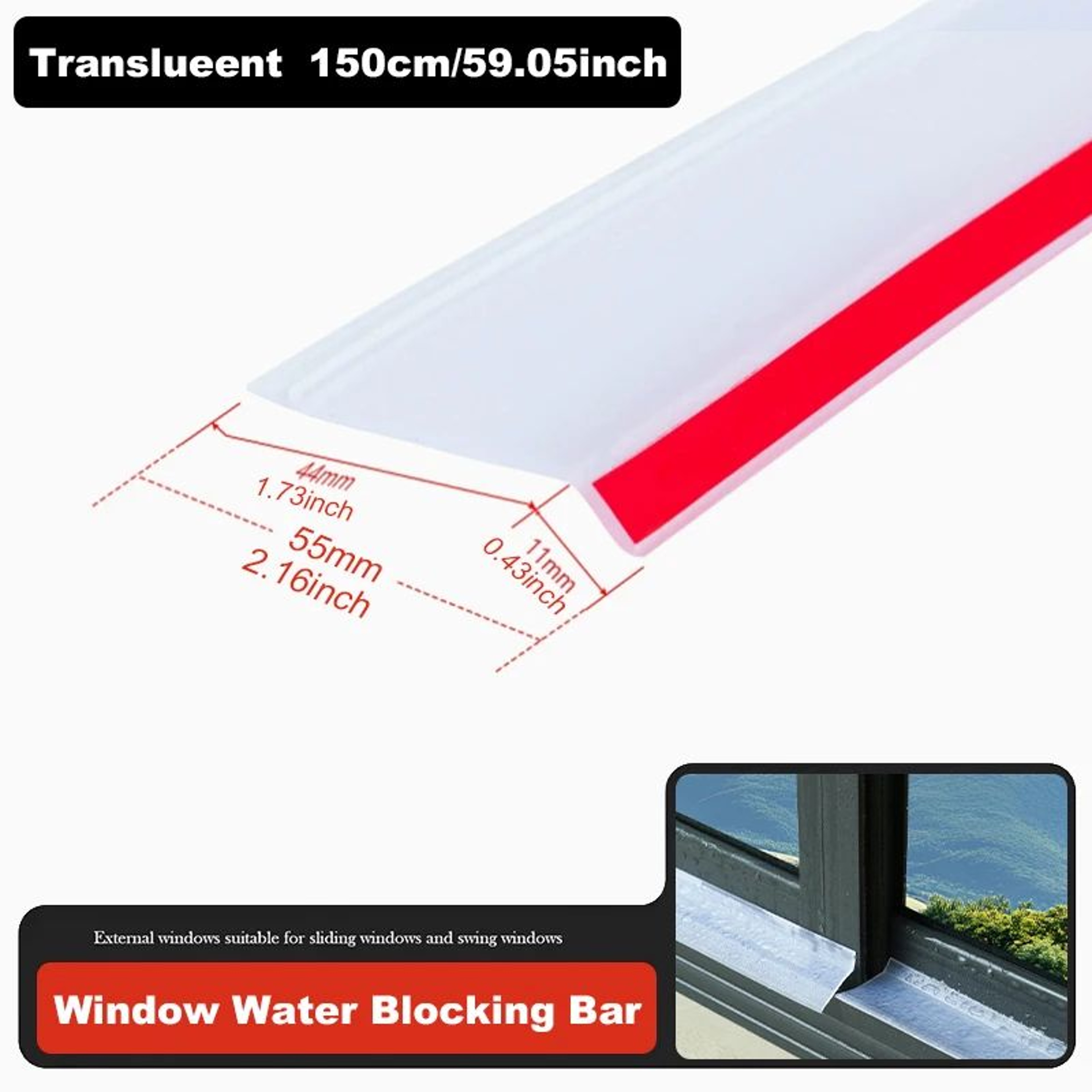 Transparent Self Adhesive Waterproof Sealing Strip For Windows Doors And Balconies 12