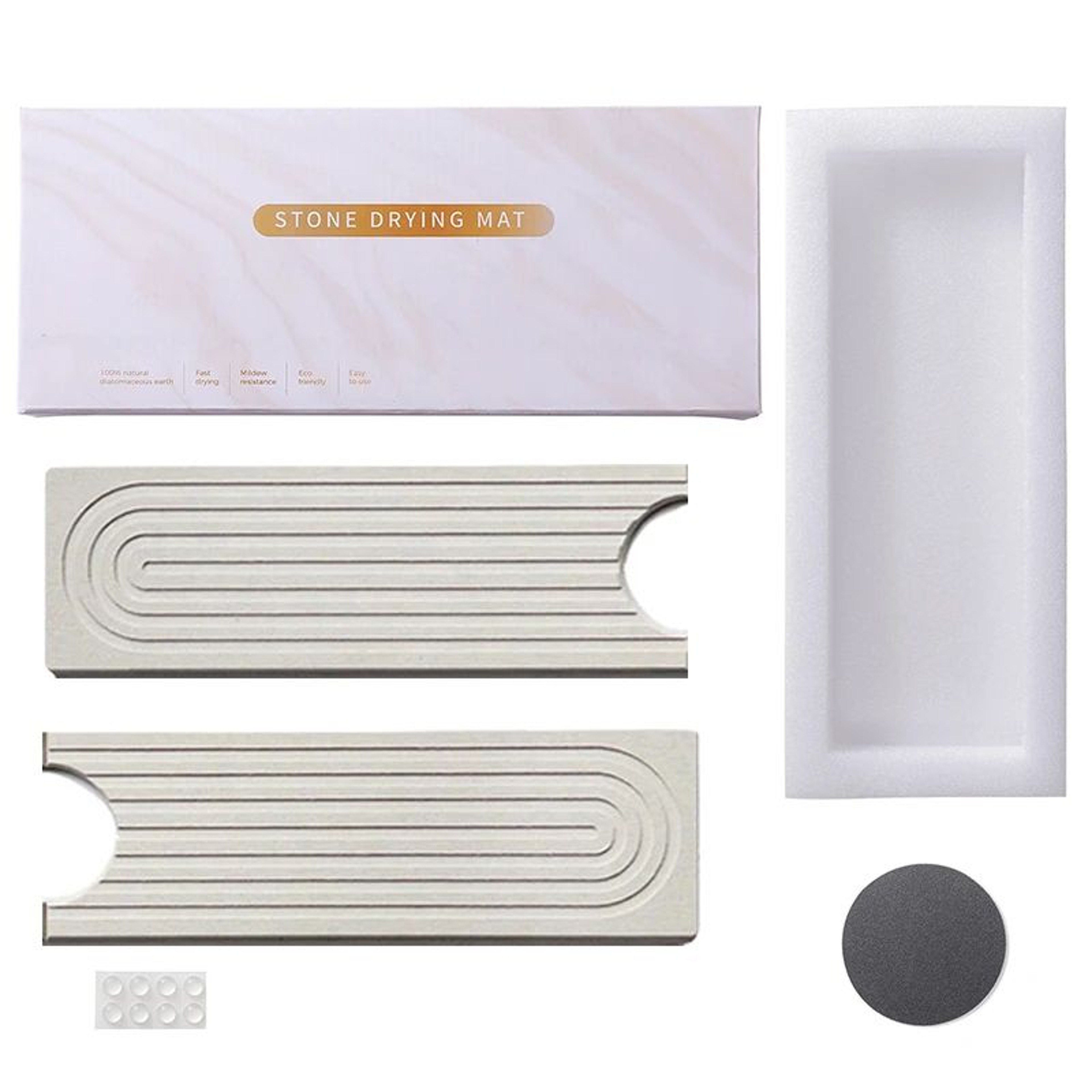 Diatomite Fast Drying Faucet Mat And Sink Splash Guard 3