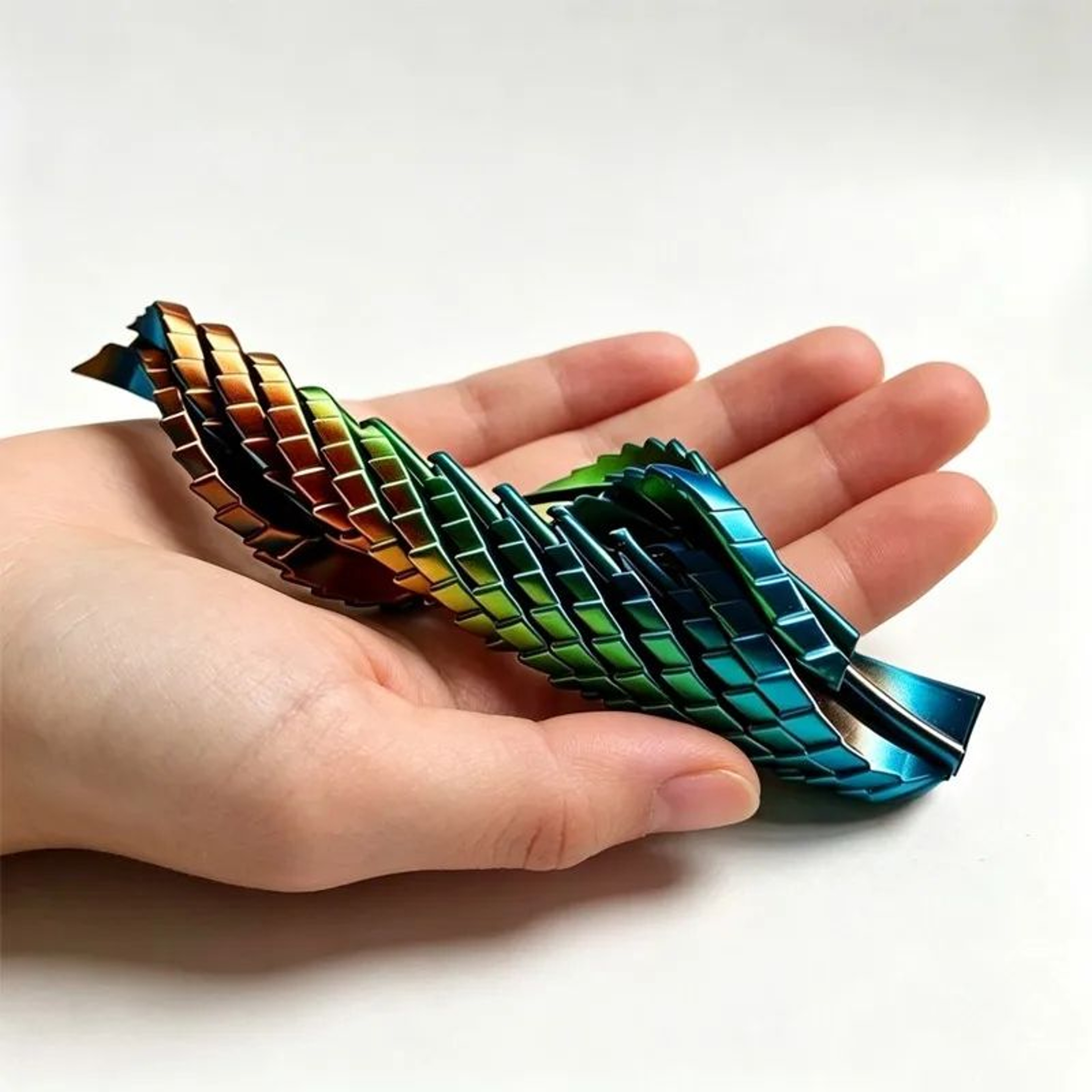 3D Printed Articulated Snake Egg Fidget Toy And Desktop Ornament 4