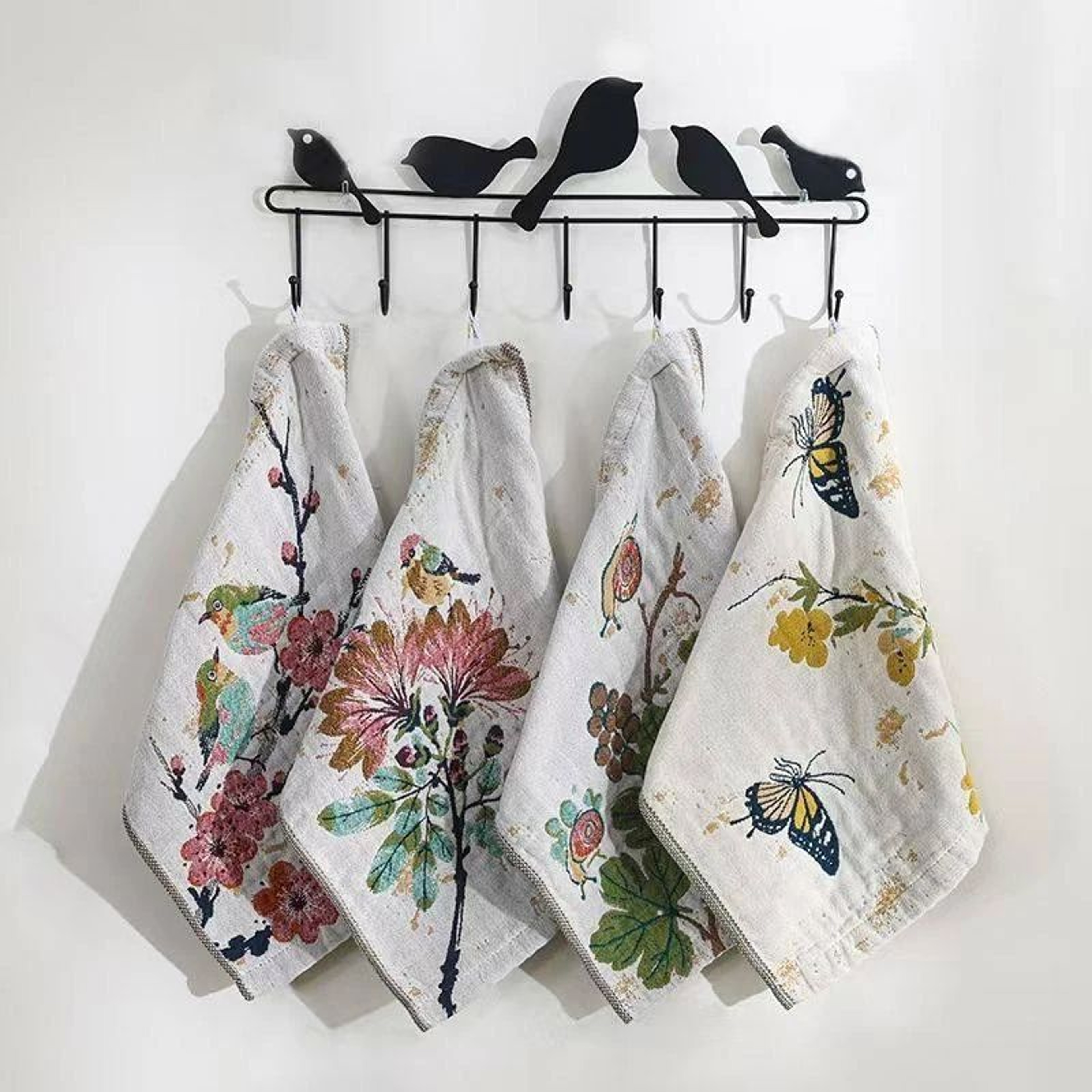 4PCS 138 Inch 4Layer Cotton Gauze Kitchen Towels Quick Dry Dish Cloth Set 6