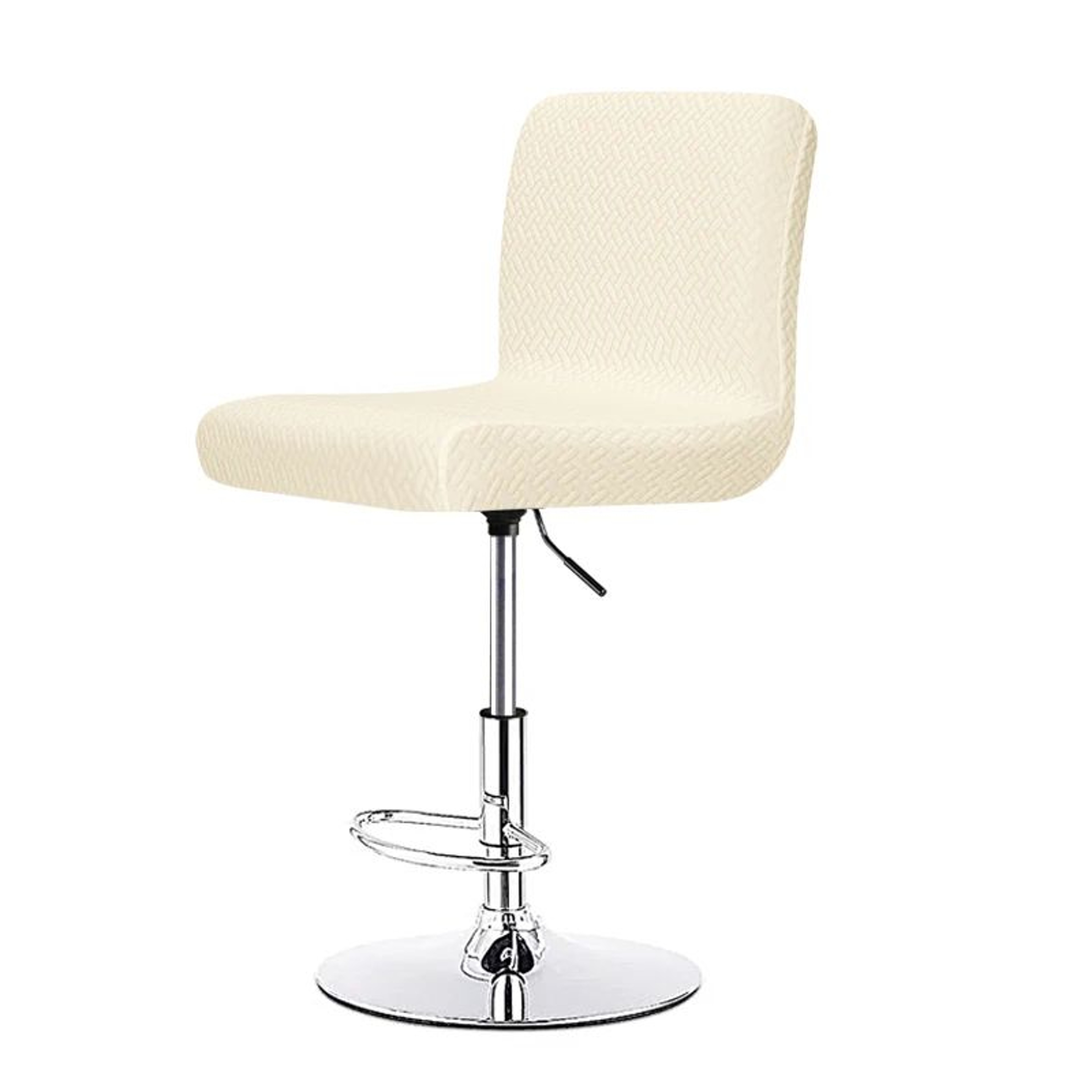 Jacquard Stretch Short Back Bar Stool Chair Cover 7